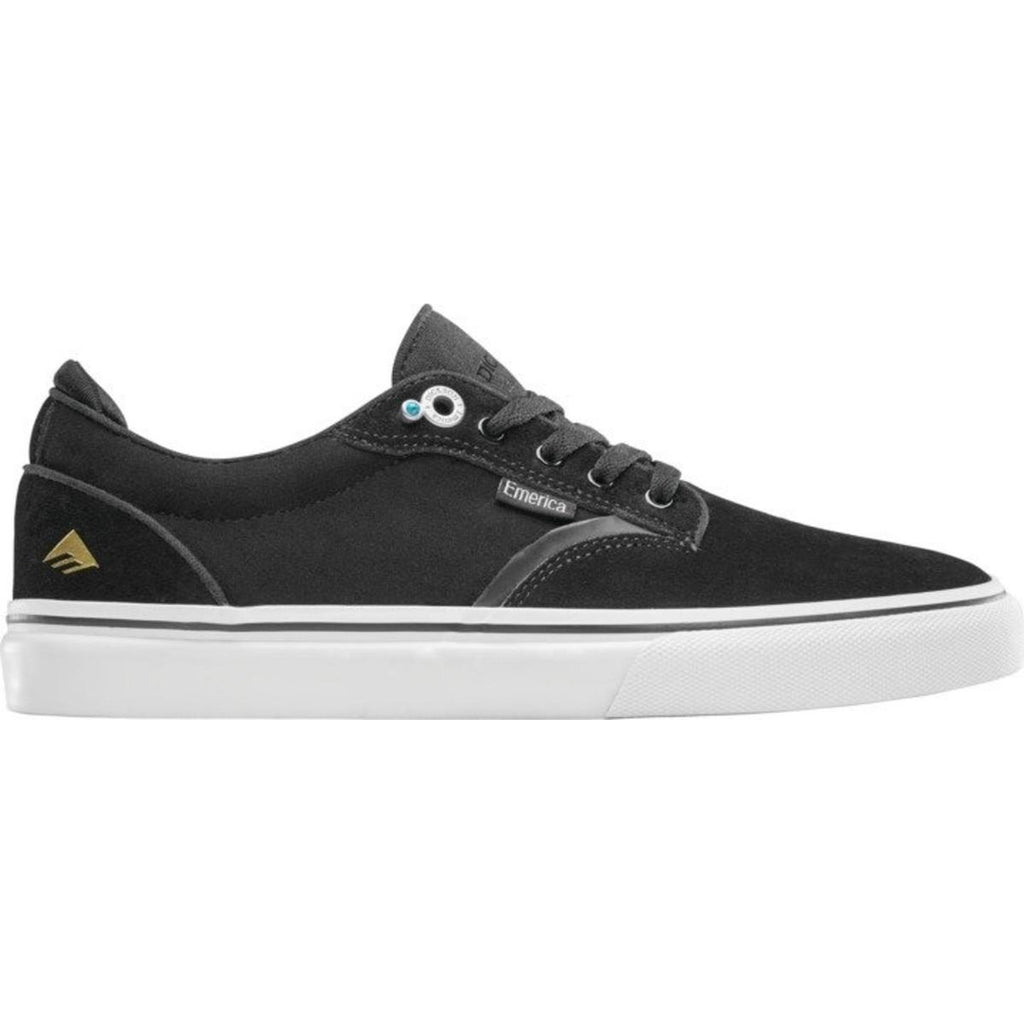 Emerica Dickson Black/White/Gold Skateboard Shoe