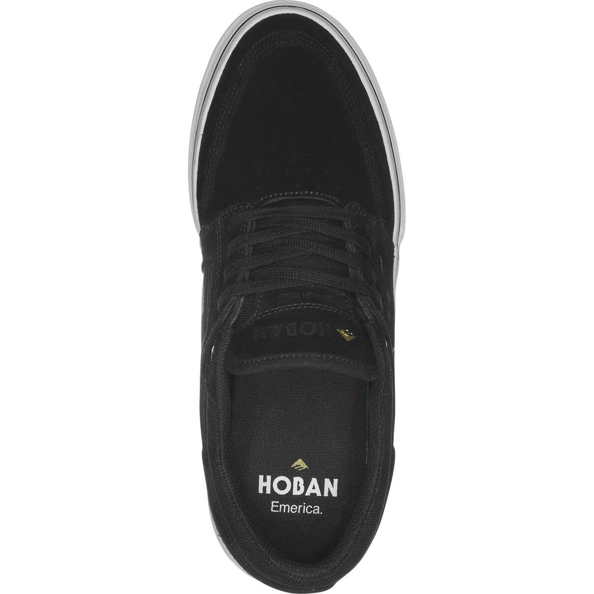 Emerica Hoban Black/White/Gold Skateboard Shoe