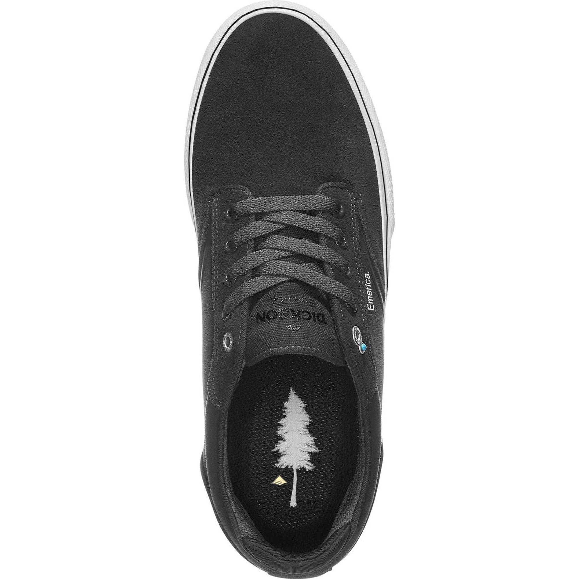 Emerica Dickson Black/White/Gold Skateboard Shoe