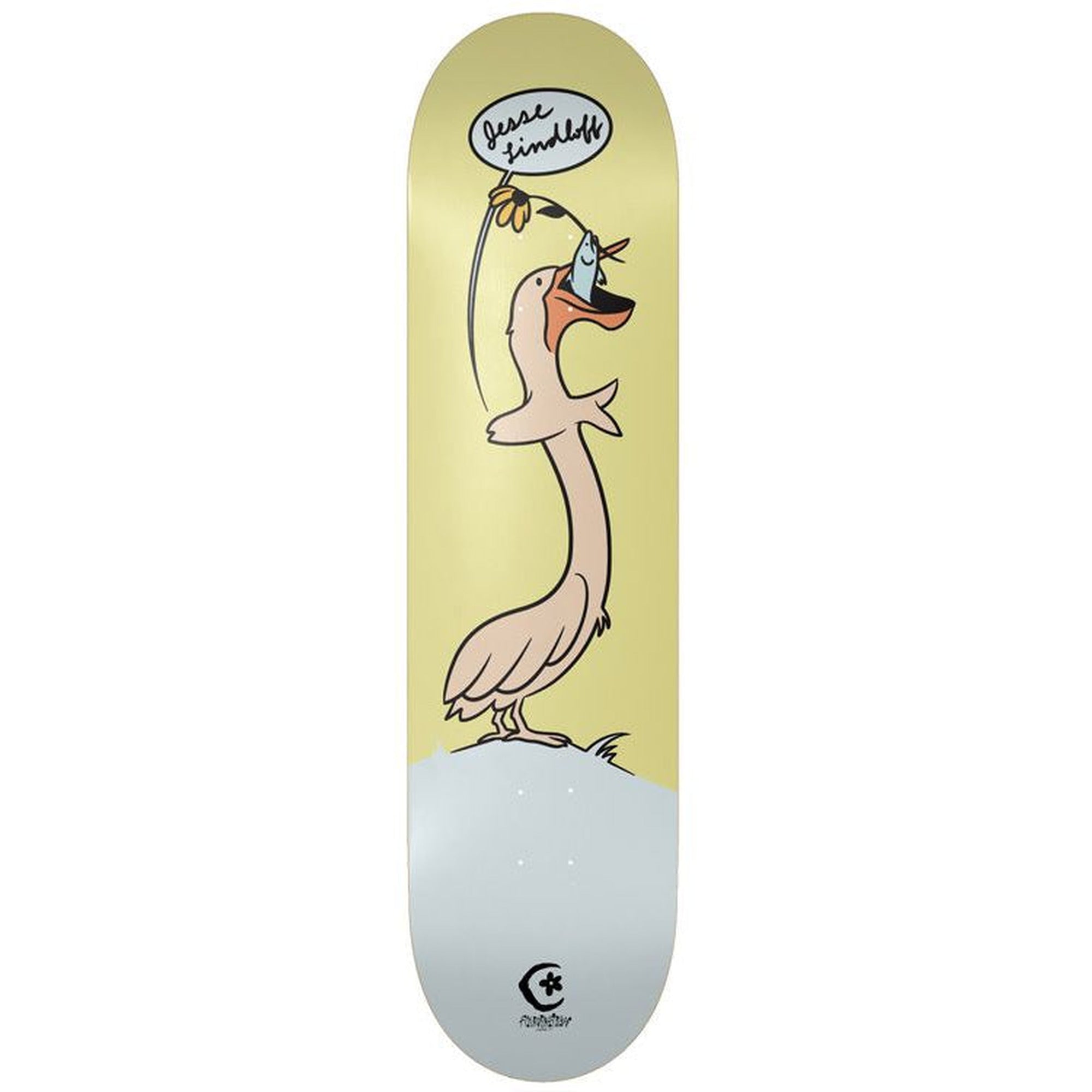Foundation Lindloff Feral 8.38” Yellow Skateboard Deck