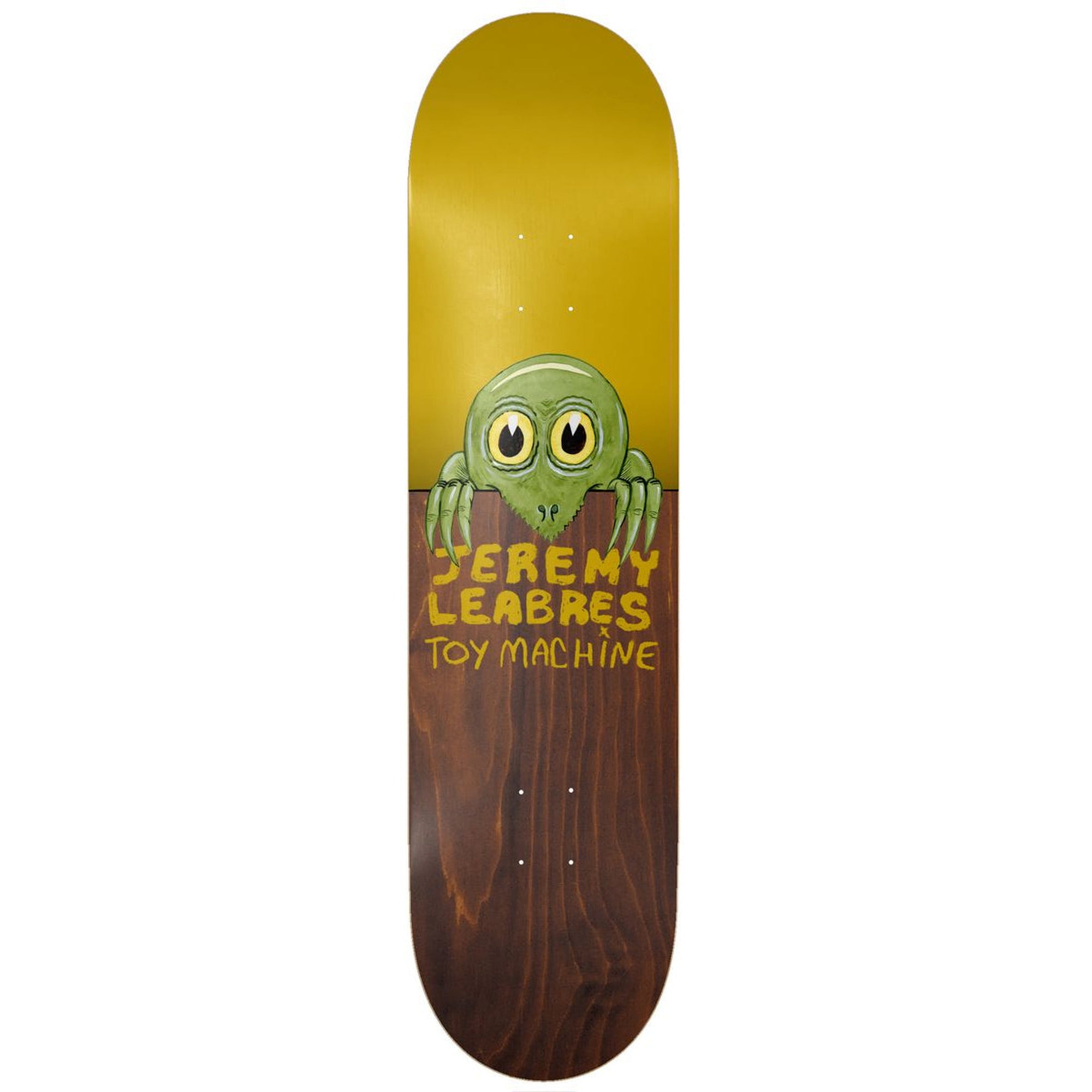 Toy Machine Jeremy Leabres Fence 8.5” x 32" Yellow Skateboard Deck