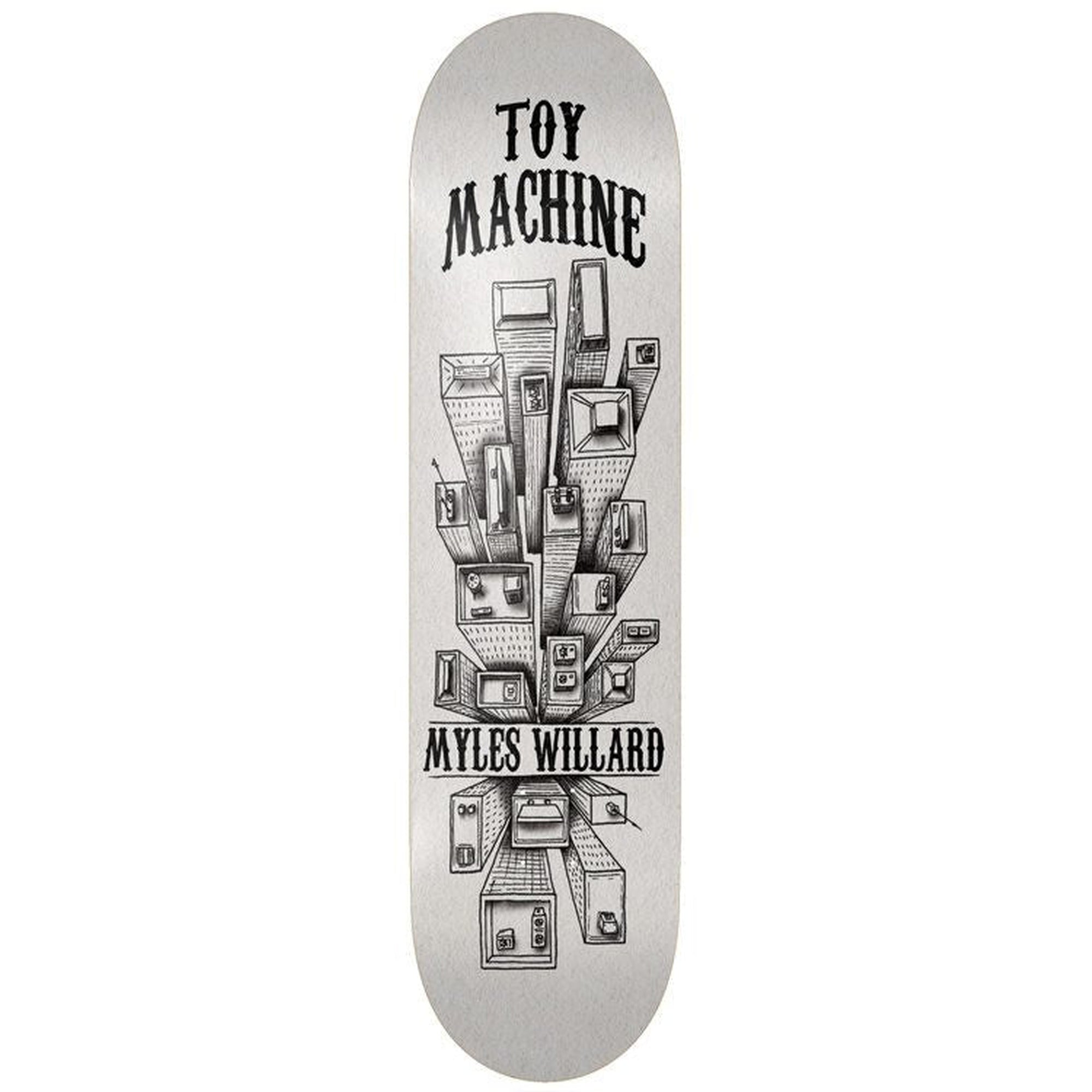 Toy Machine Willard City 8.38” x 31.75" White Skateboard Deck