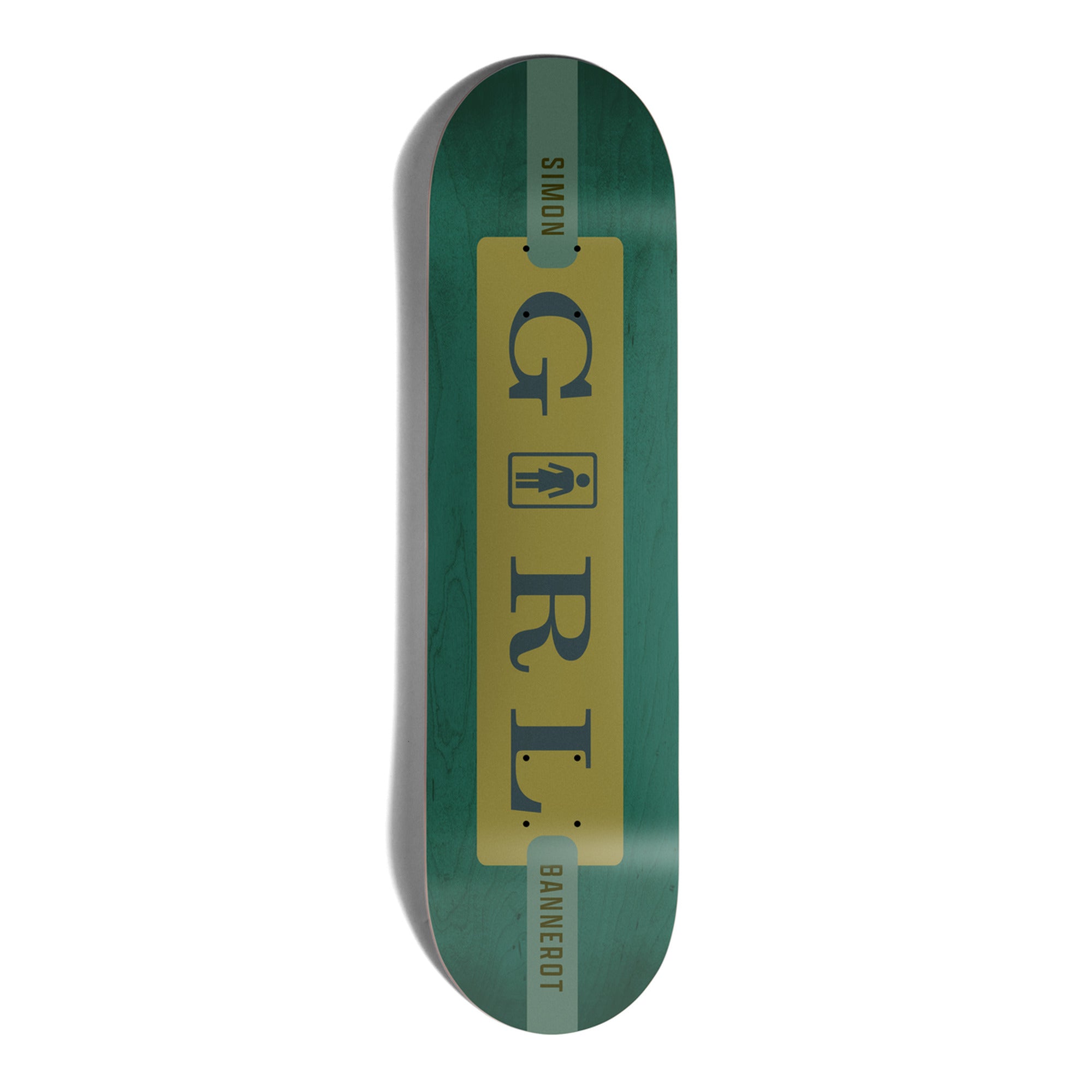 Girl Bannerot Serif 8.25" X 31.875" Green Skateboard Deck