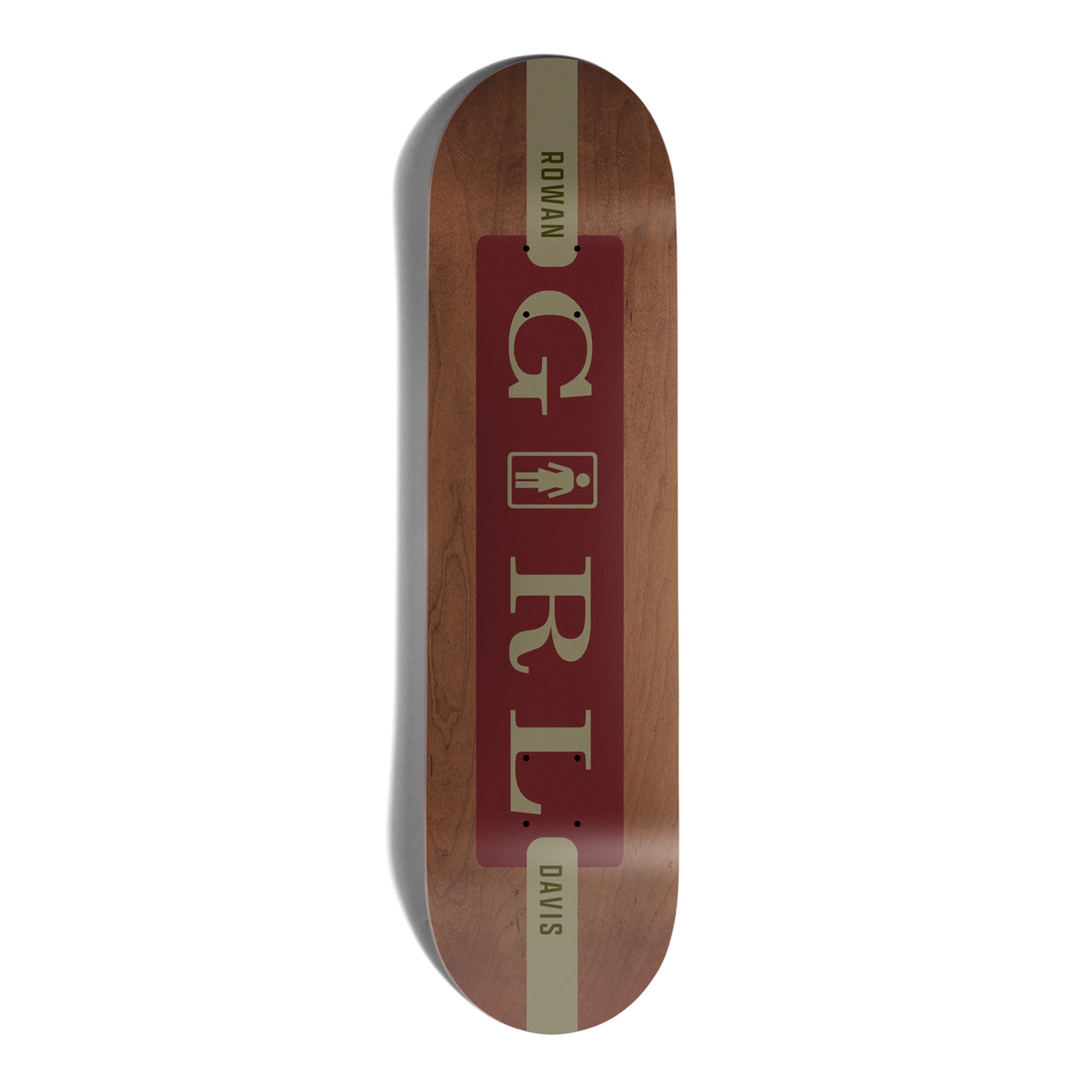 Girl Davis Serif 7.75" X 31.125" Brown Skateboard Deck