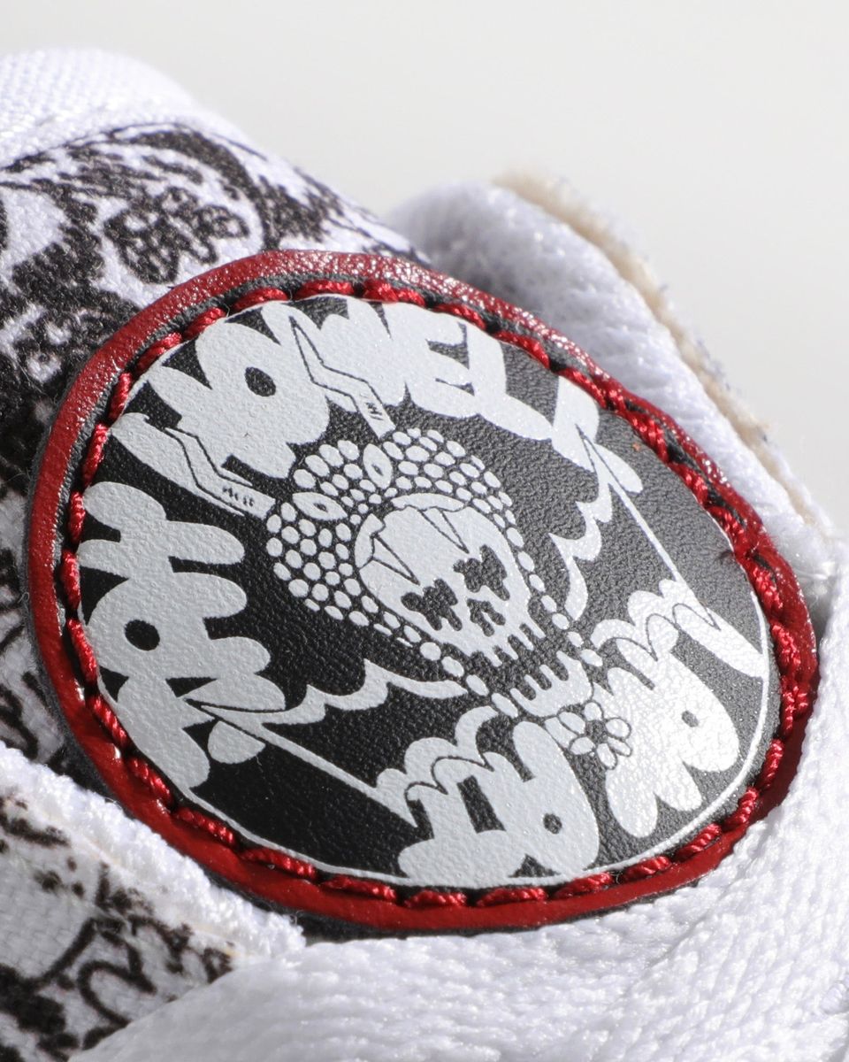 Lakai Manchester Jay Howell White Canvas Print Skateboard Shoe