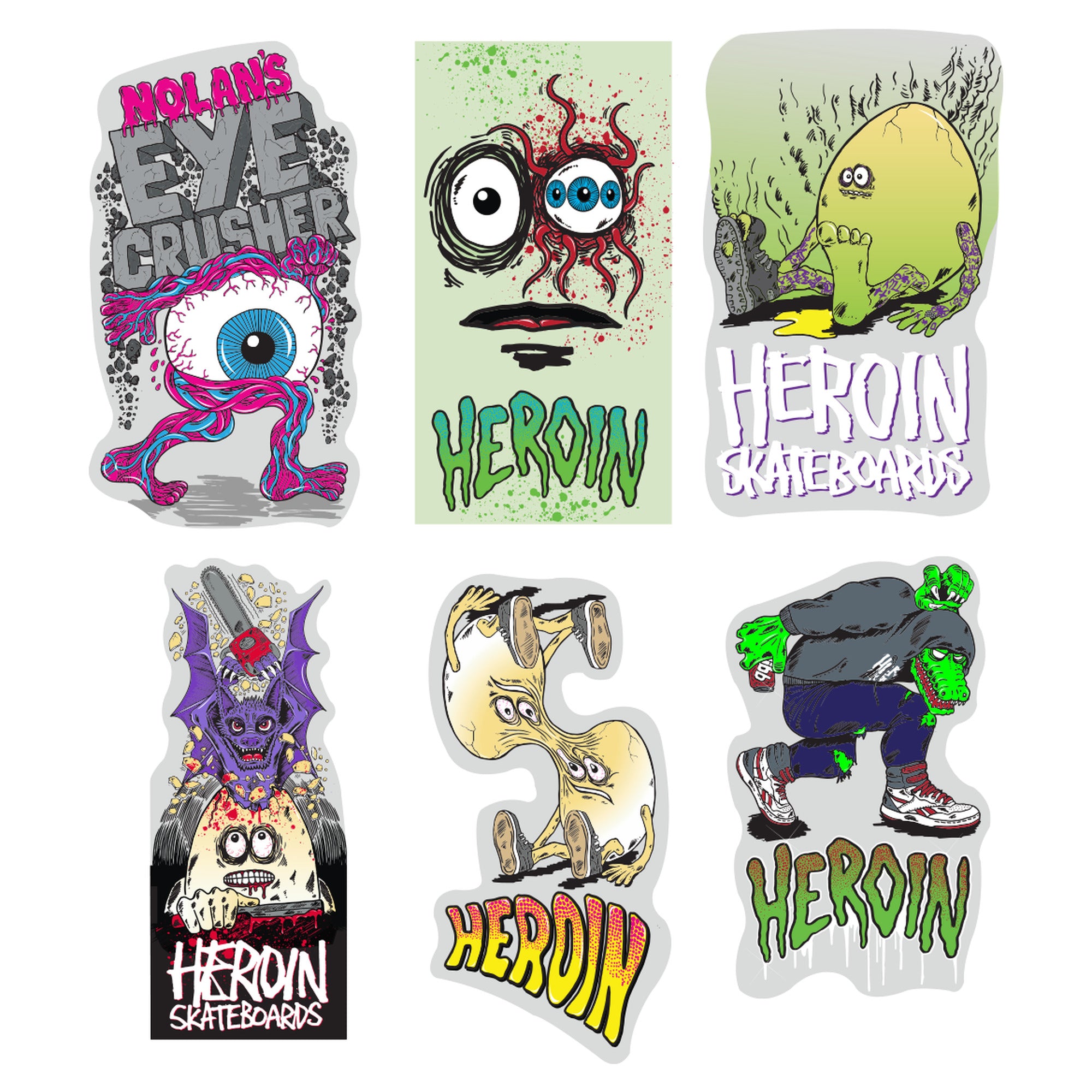 Heroin Eye Crusher Random Sticker