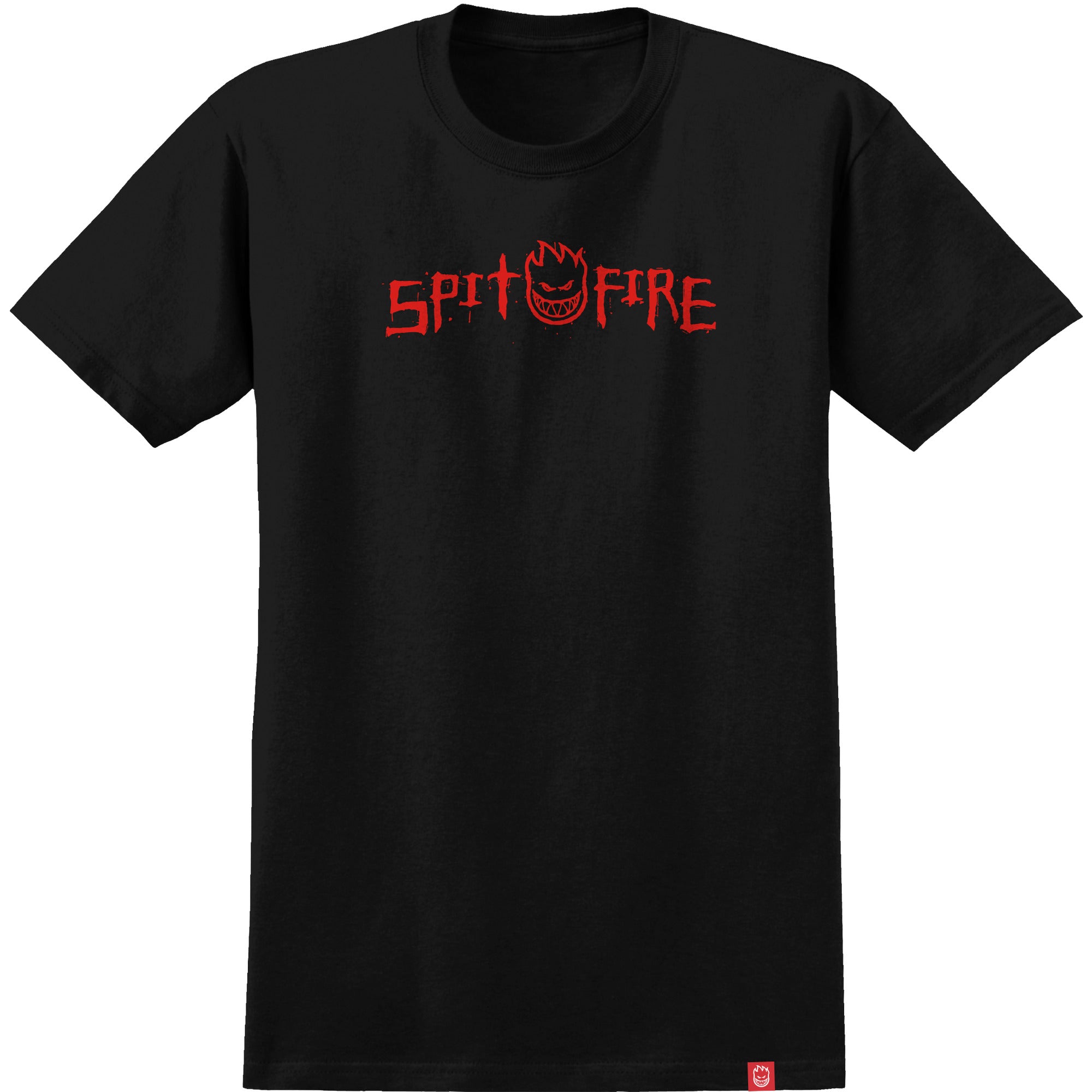 Spitfire Rough Scribble Black w/ Red T-Shirt