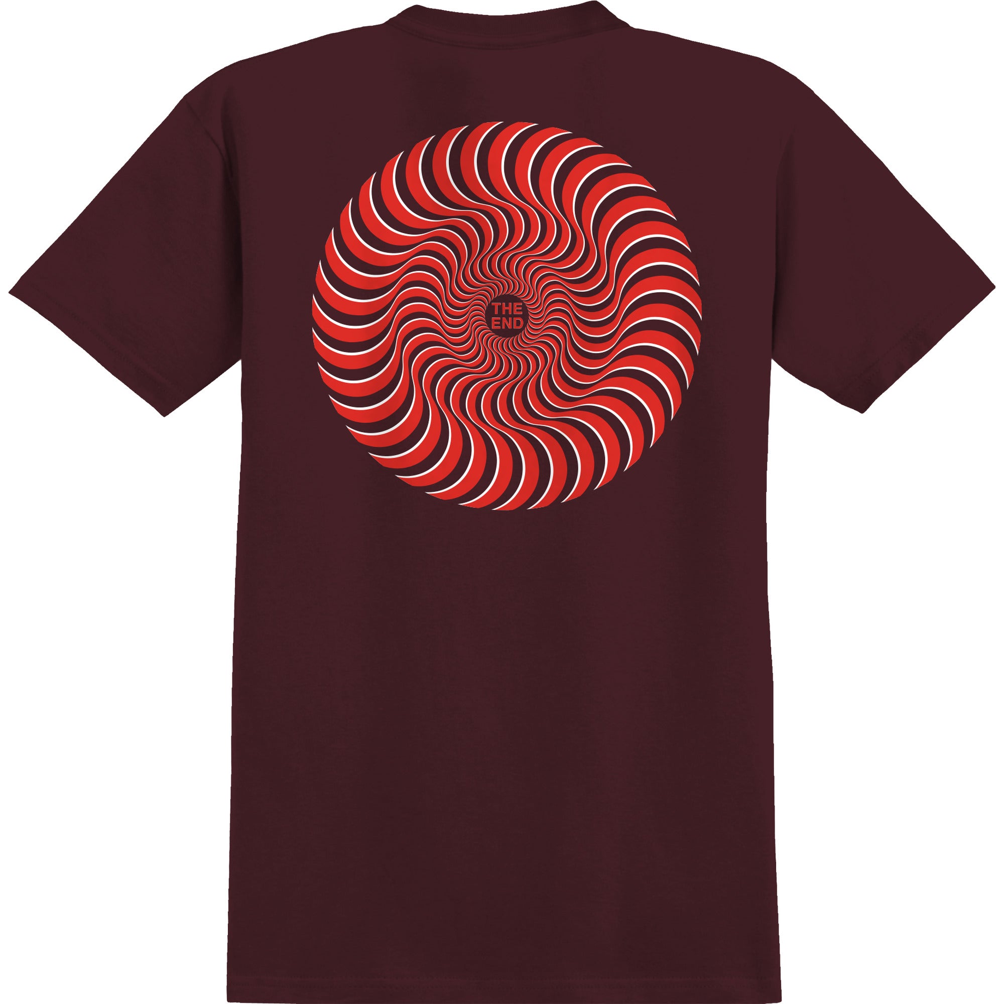 Spitfire Classic Swirl Overlay Burgundy w/ Red White T-Shirt