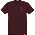 Spitfire Classic Swirl Overlay Burgundy w/ Red White T-Shirt