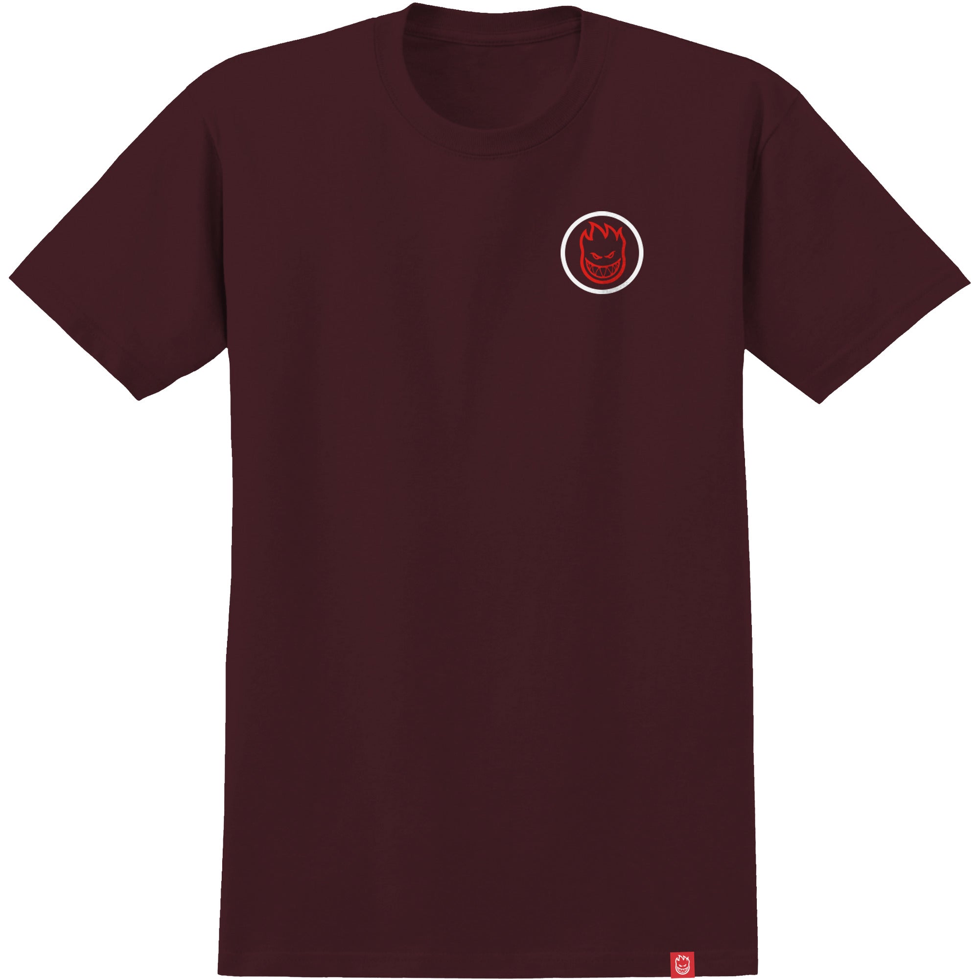 Spitfire Classic Swirl Overlay Burgundy w/ Red White T-Shirt