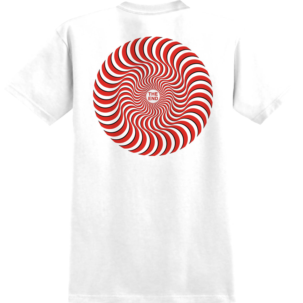 Spitfire Classic Swirl Overlay White w/ Red Black T-Shirt