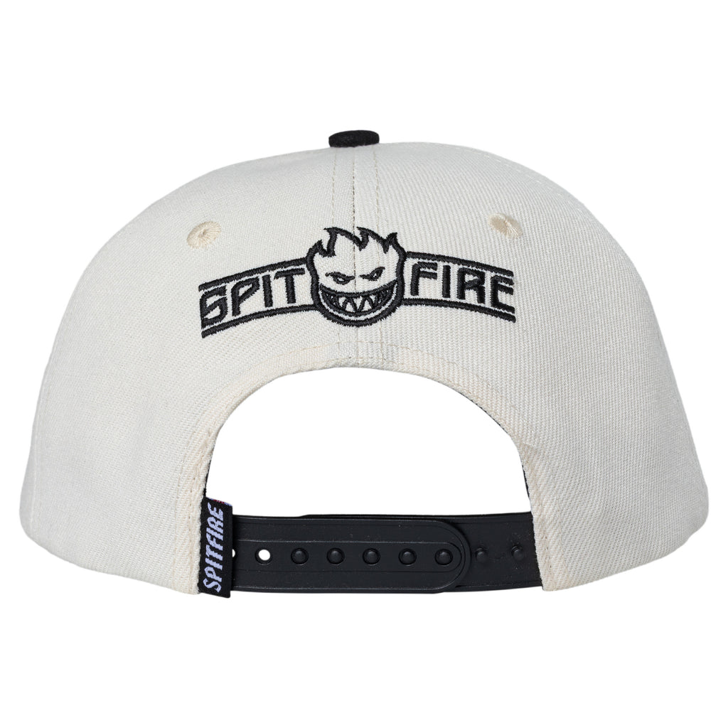 Spitfire Live To Burn Arch Snapback Off White Black Hat