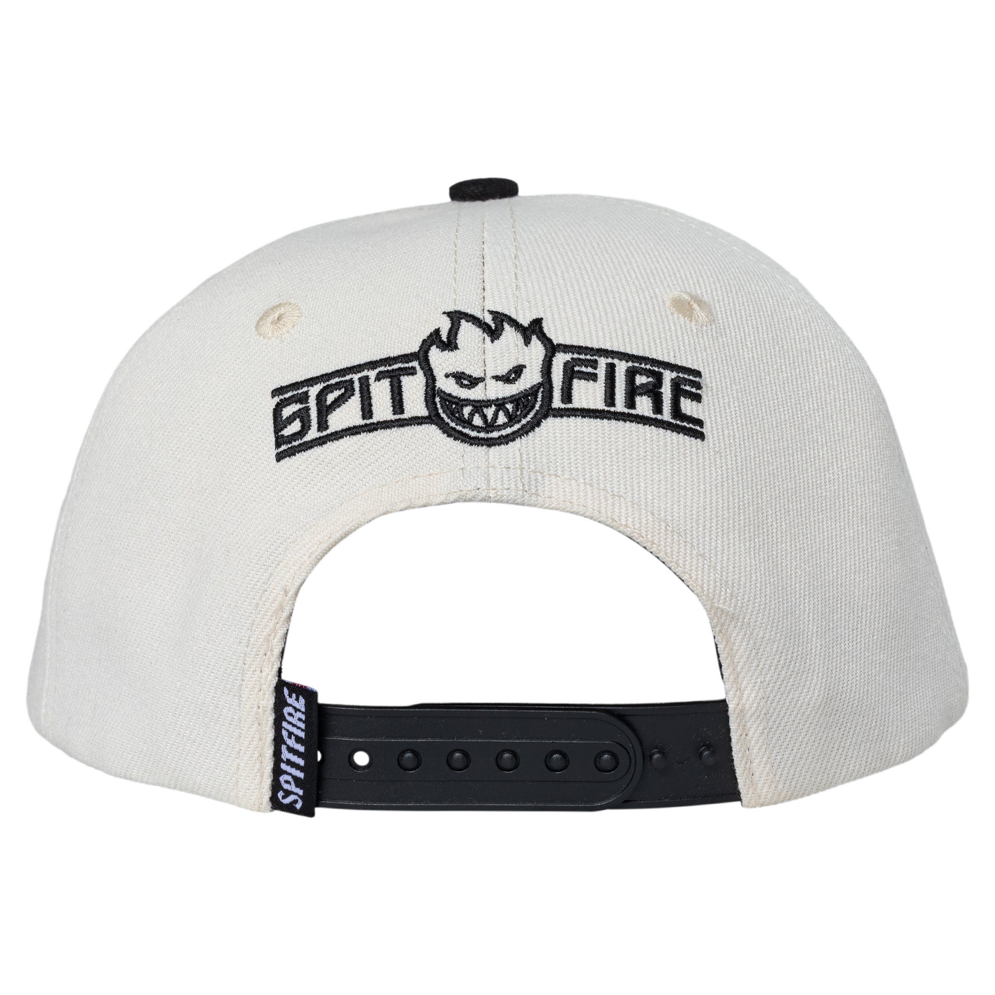 Spitfire Live To Burn Arch Snapback Off White Black Hat