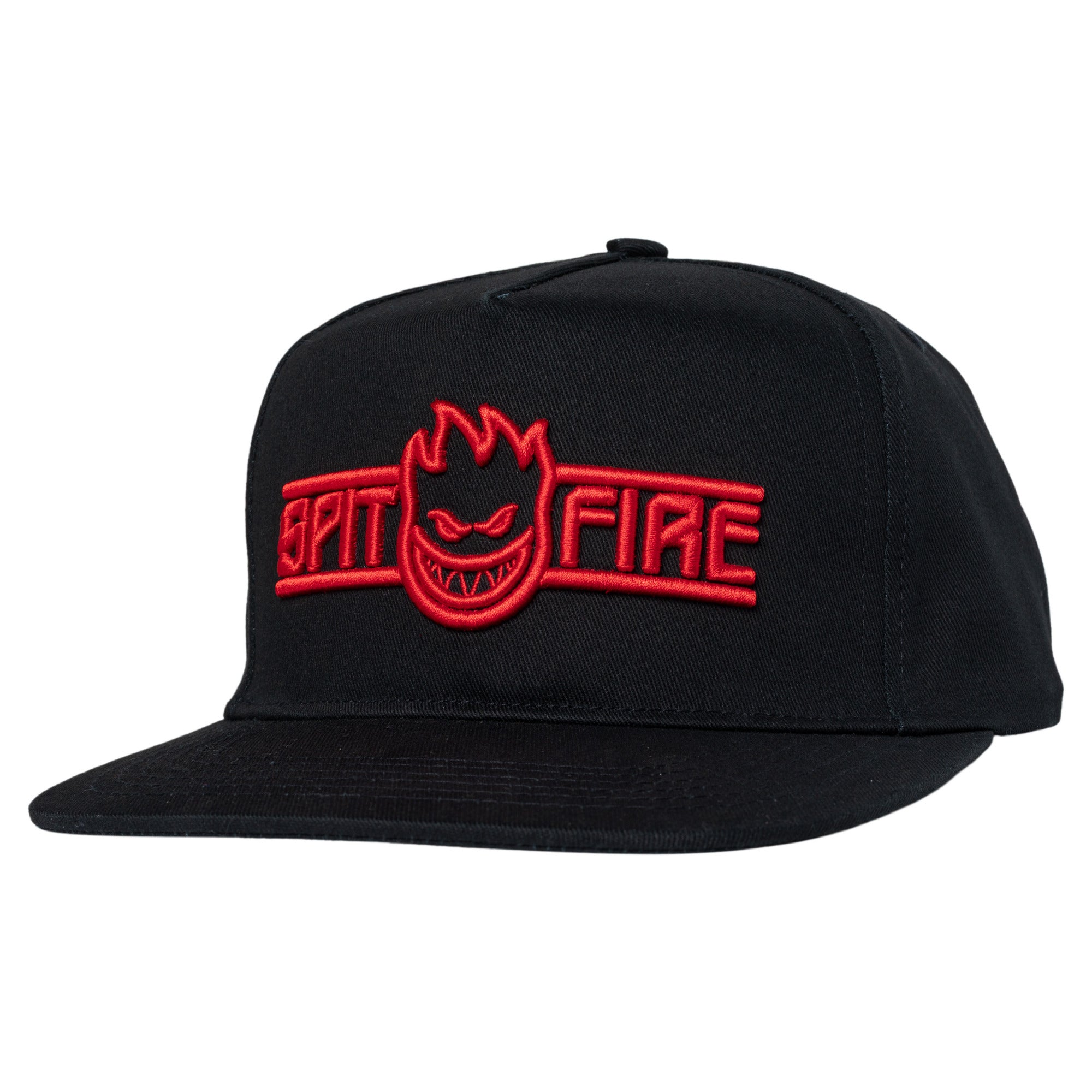 Spitfire LTB Arch Bighead Script Black Red Snapback Hat