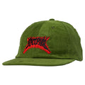 Spitfire Flame Out Olive Red Black Corduroy Strapback Hat