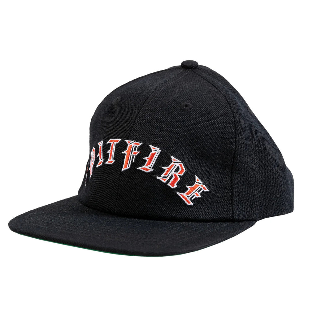 Spitfire Old E Arch Black / Red / Green Strapback Hat