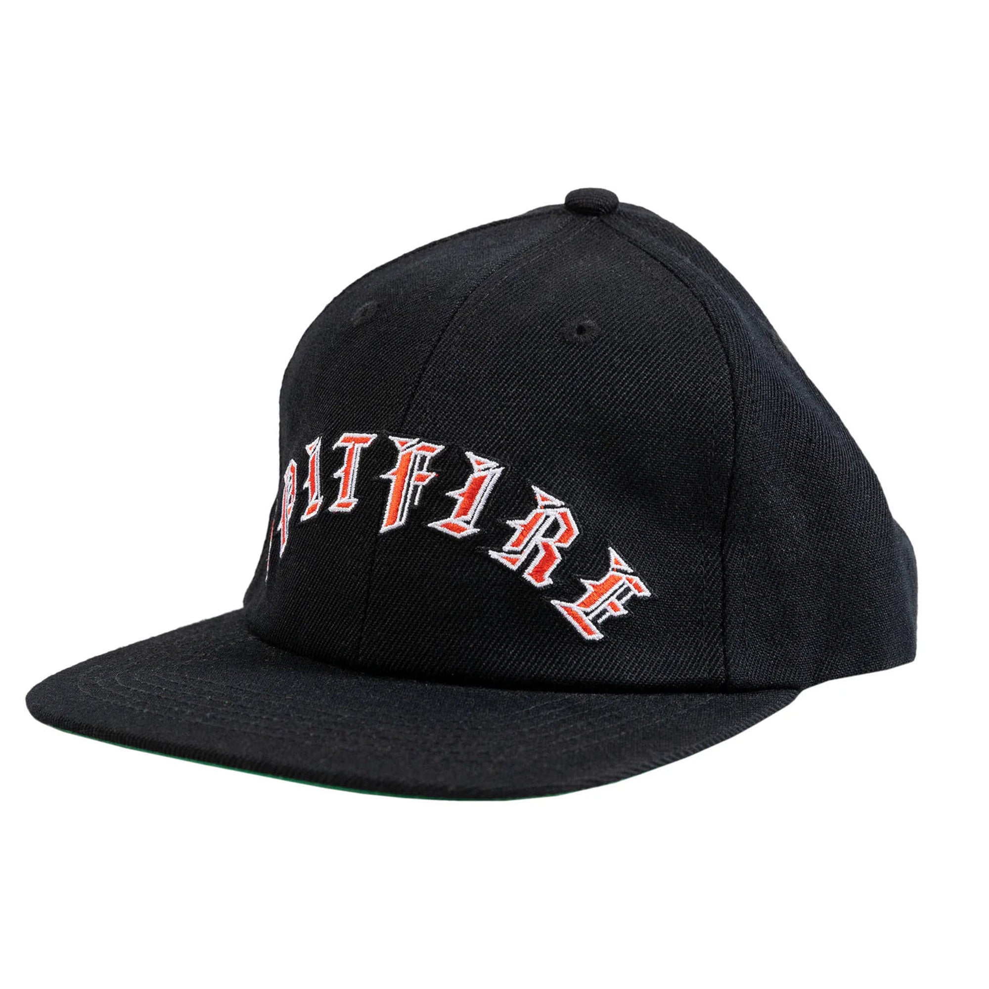 Spitfire Old E Arch Black / Red / Green Strapback Hat