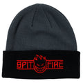 Spitfire LTB Arch Bighead Script Charcoal Black Red Cuff Beanie