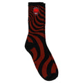 Spitfire Bighead Fill Embroidered Swirl Dark Red Black White Socks