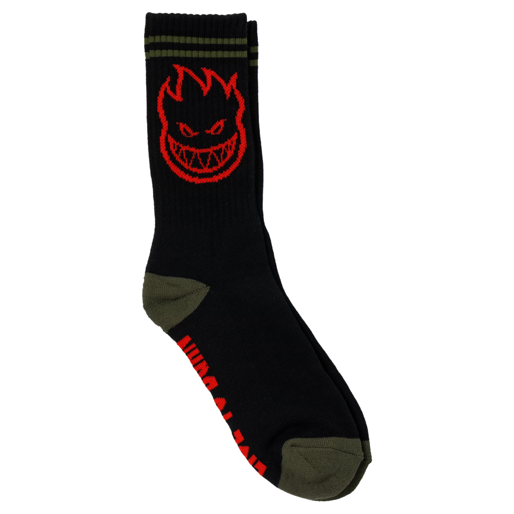 Spitfire Bighead Olive Black Red Socks