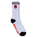 Spitfire Bighead Fill Embroidered White Black Red Socks