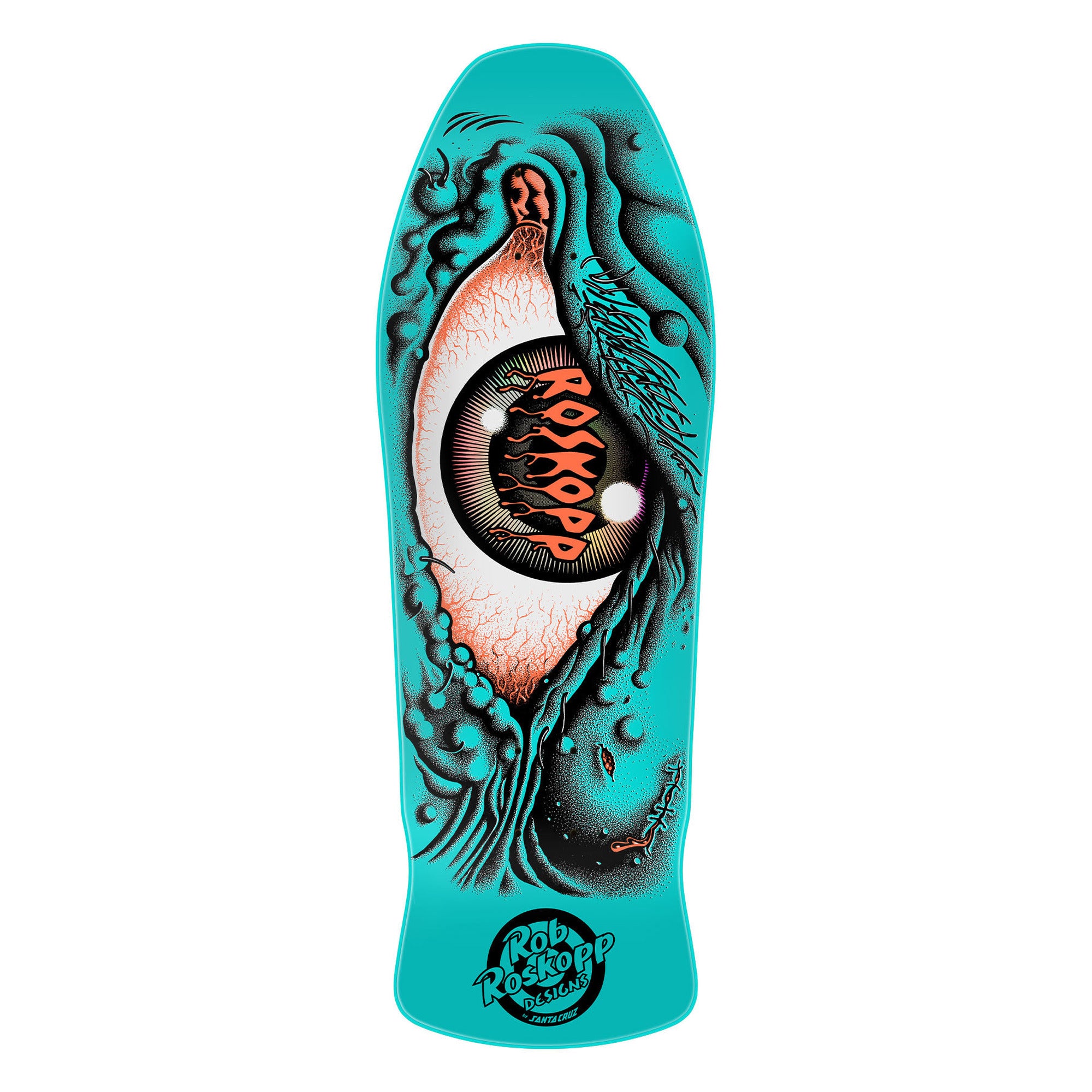 Santa Cruz Roskopp Eye Reissue 10.12" x 30.24" Aqua Skateboard Deck