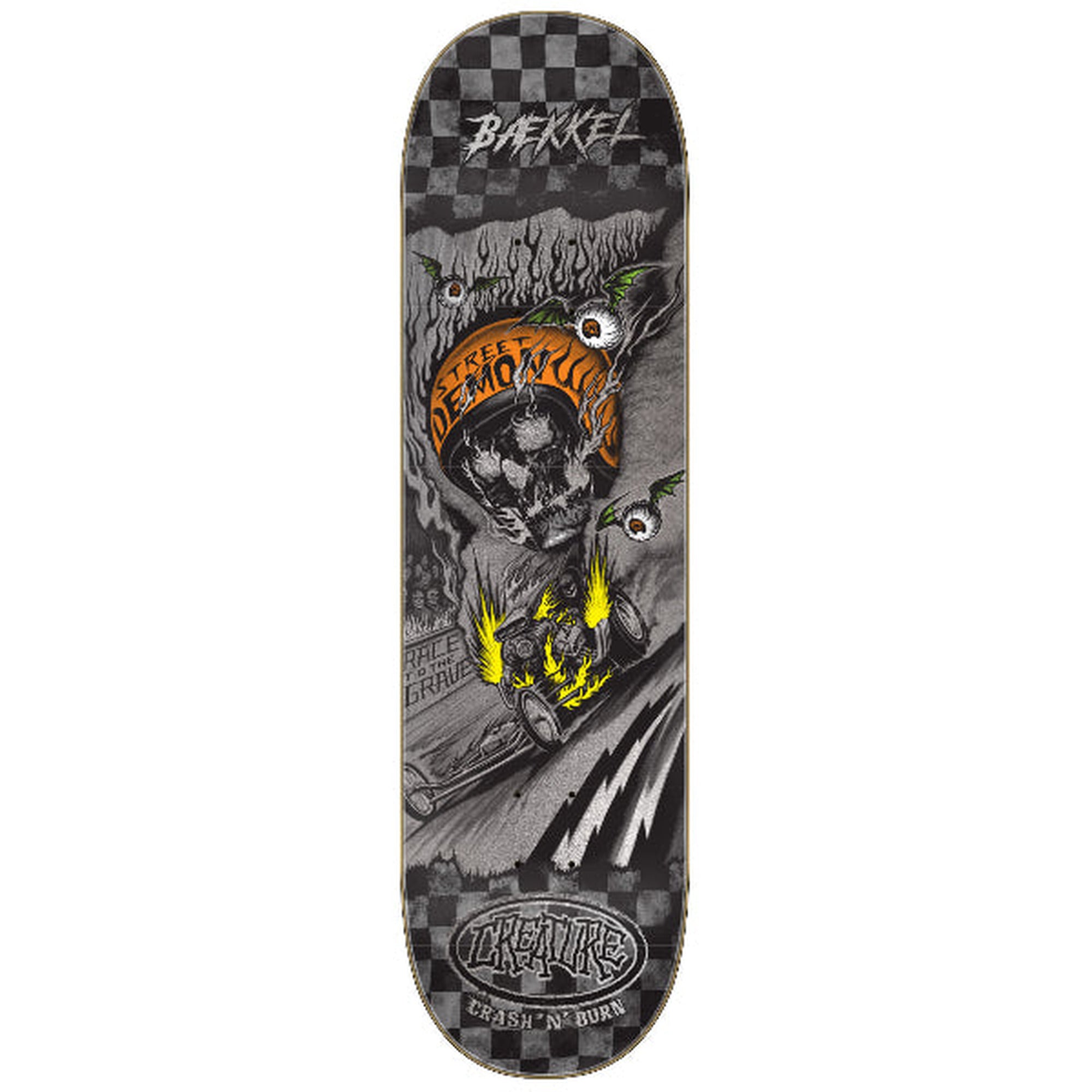Creature Baekkel Crash And Burn Pro 8.6" x 32.11" Silver Skateboard Deck