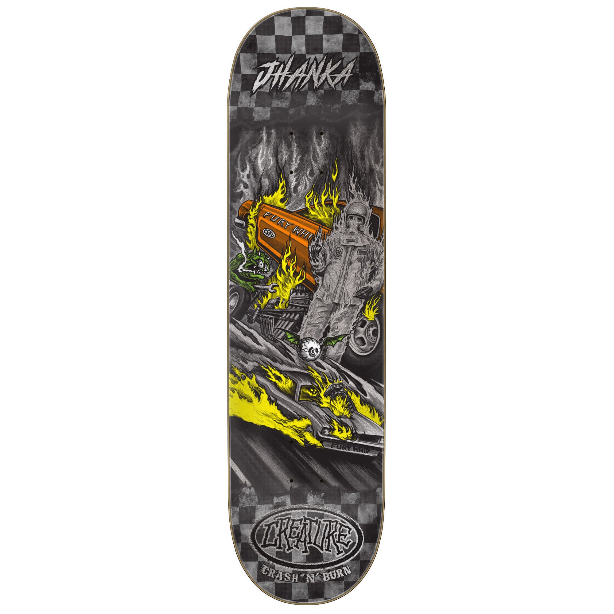 Creature Gonzalez Crash And Burn VX Deck 8.375" x 32" Black/Silver Skateboard Deck