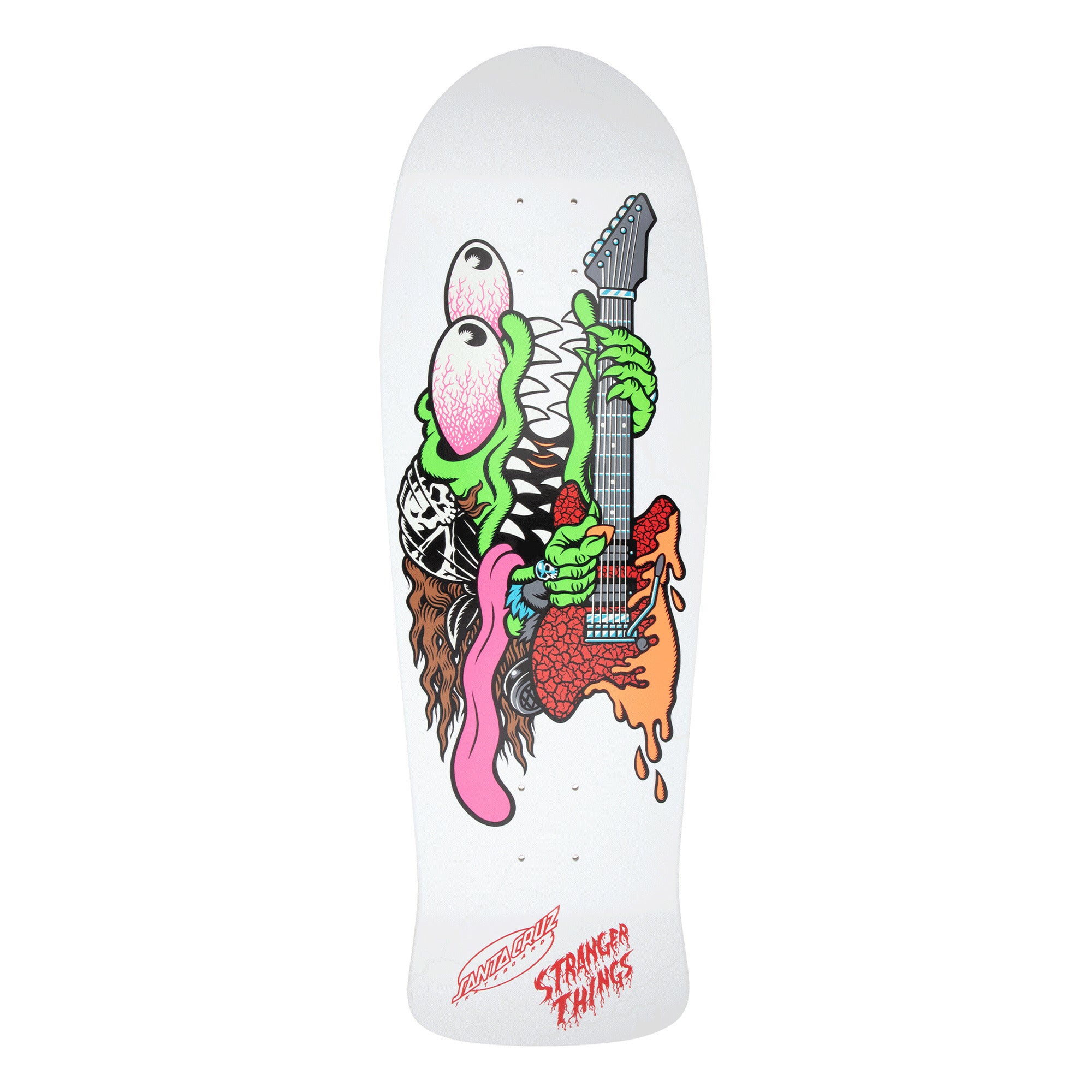 Santa Cruz x Stranger Things Meek Slasher Eddie Reveal 10.1" x 31.13" GITD Skateboard Deck