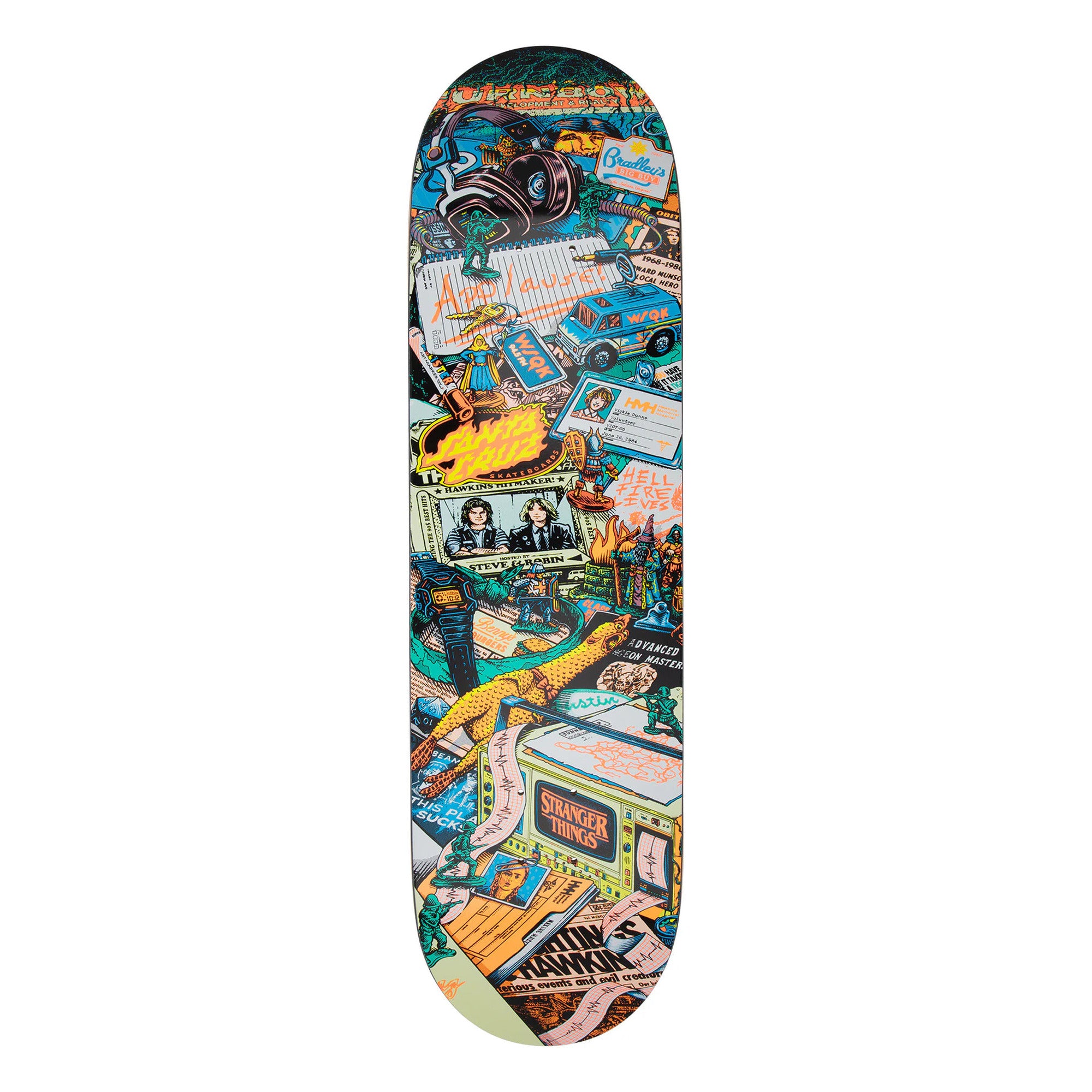 Santa Cruz x Stranger Things Season 5 8.5" x 32.2" GITD Skateboard Deck