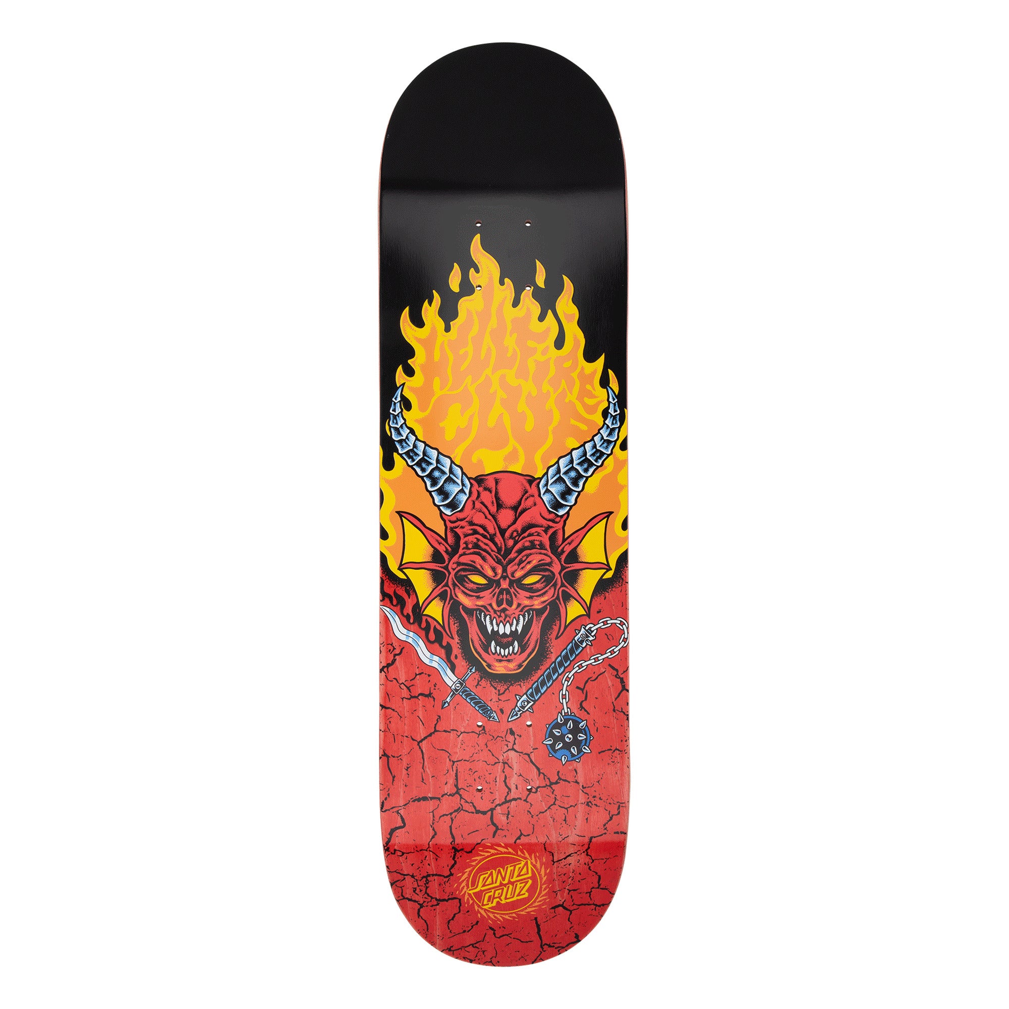 Santa Cruz x Stranger Things Hellfire Club 8.25" x 31.8" GITD Skateboard Deck