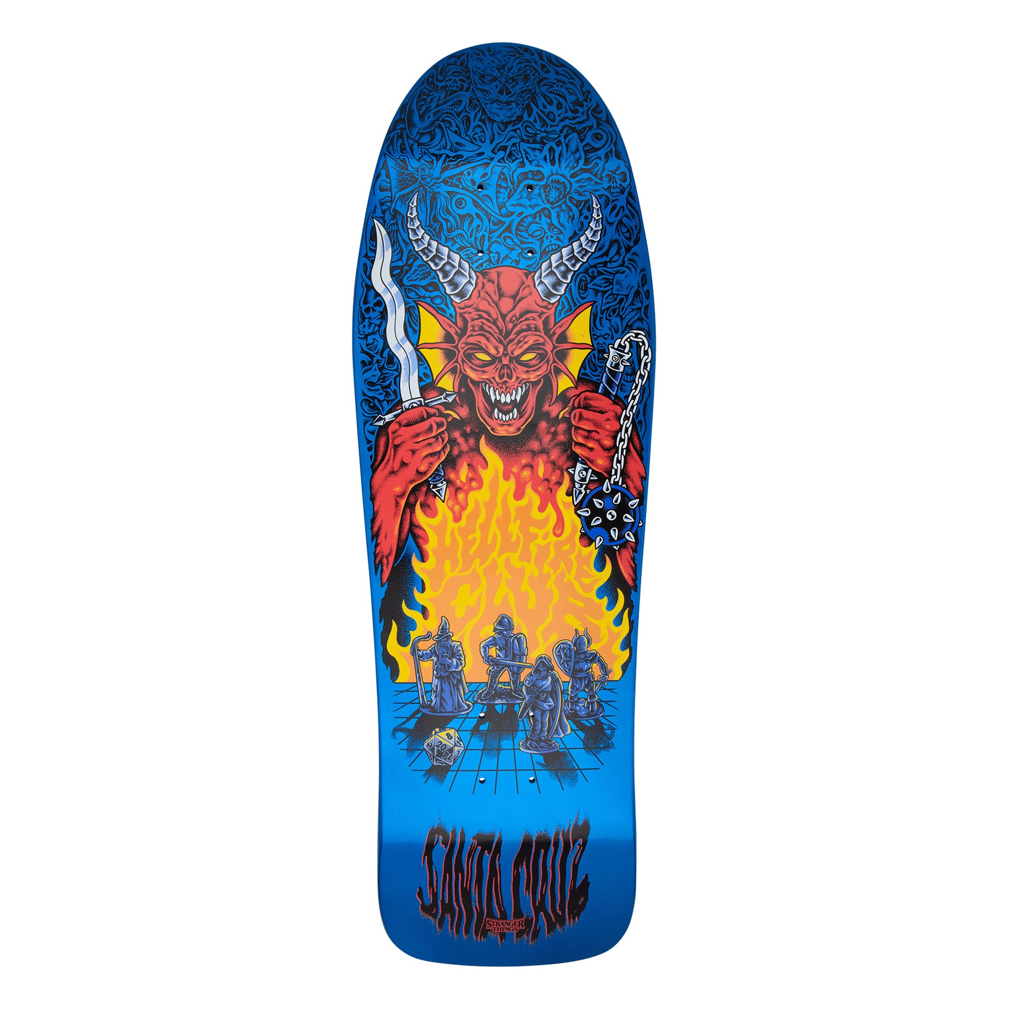 Santa Cruz x Stranger Things Knox Hellfire Pit 10.07" x 31.275" GITD Skateboard Deck