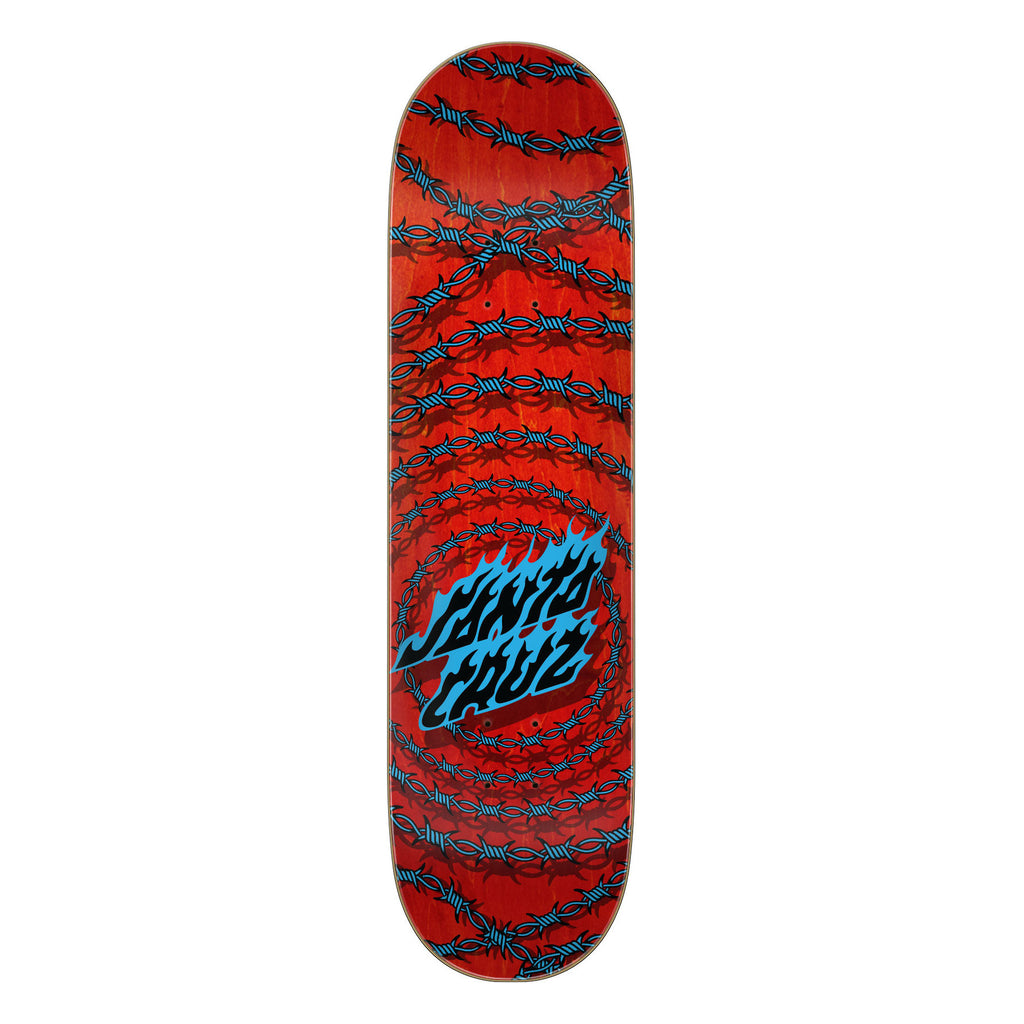 Santa Cruz Wired Flame Dot 8.25" x 31.8"  Red Blue 7 Ply Birch Skateboard Deck