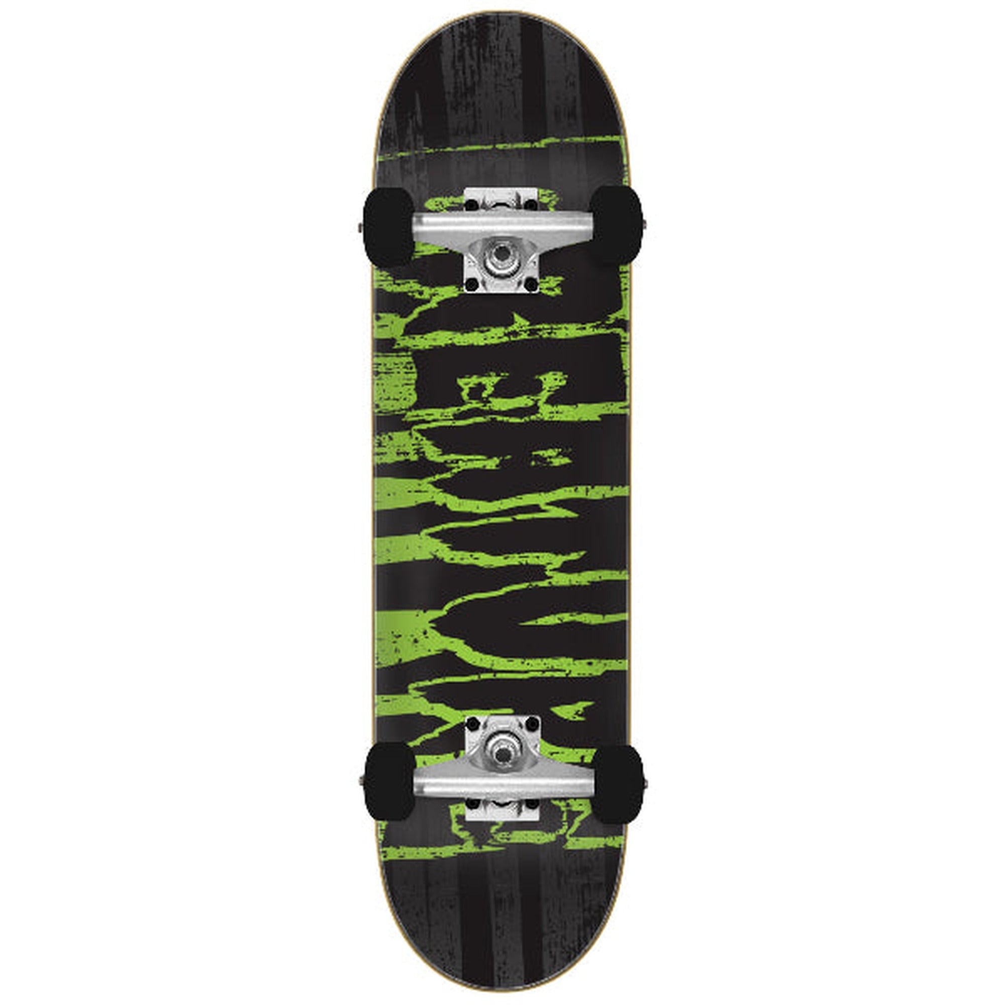 Creature Tattered Large 8.25" x 31.5" Black Complete Skateboard Deck