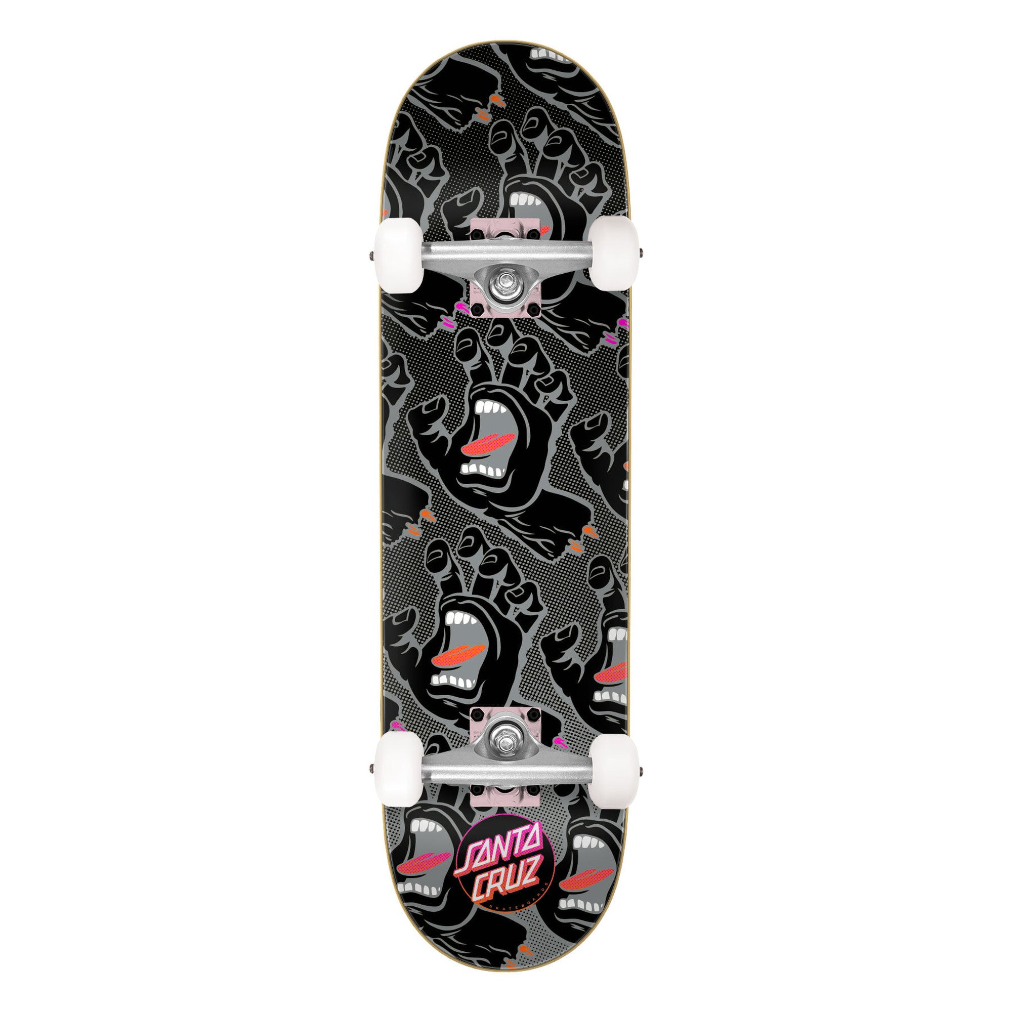 Santa Cruz Gradient Hands XL 8.51" x 31.88" Black Complete Skateboard Deck