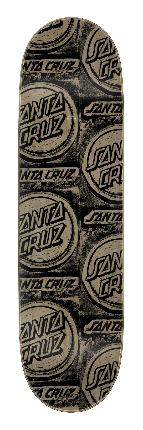 Santa Cruz Cut Collage 7 Ply Birch 8.5" x 32.2" Skateboard Deck