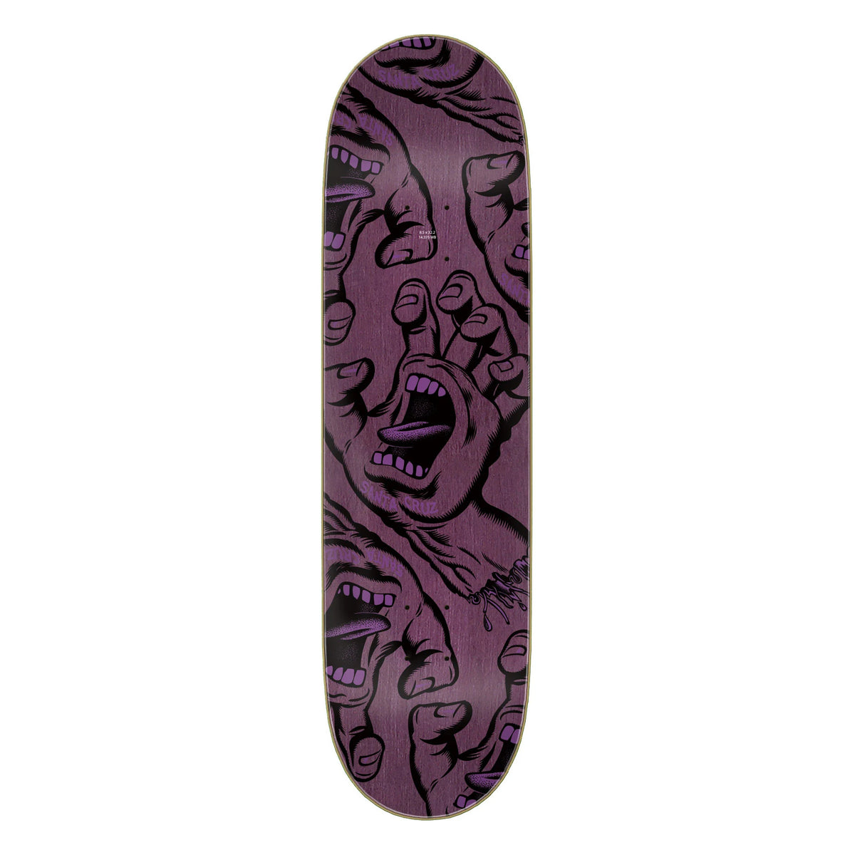 Santa Cruz Crowded Hand 8.5" x 32.2" Skateboard Deck