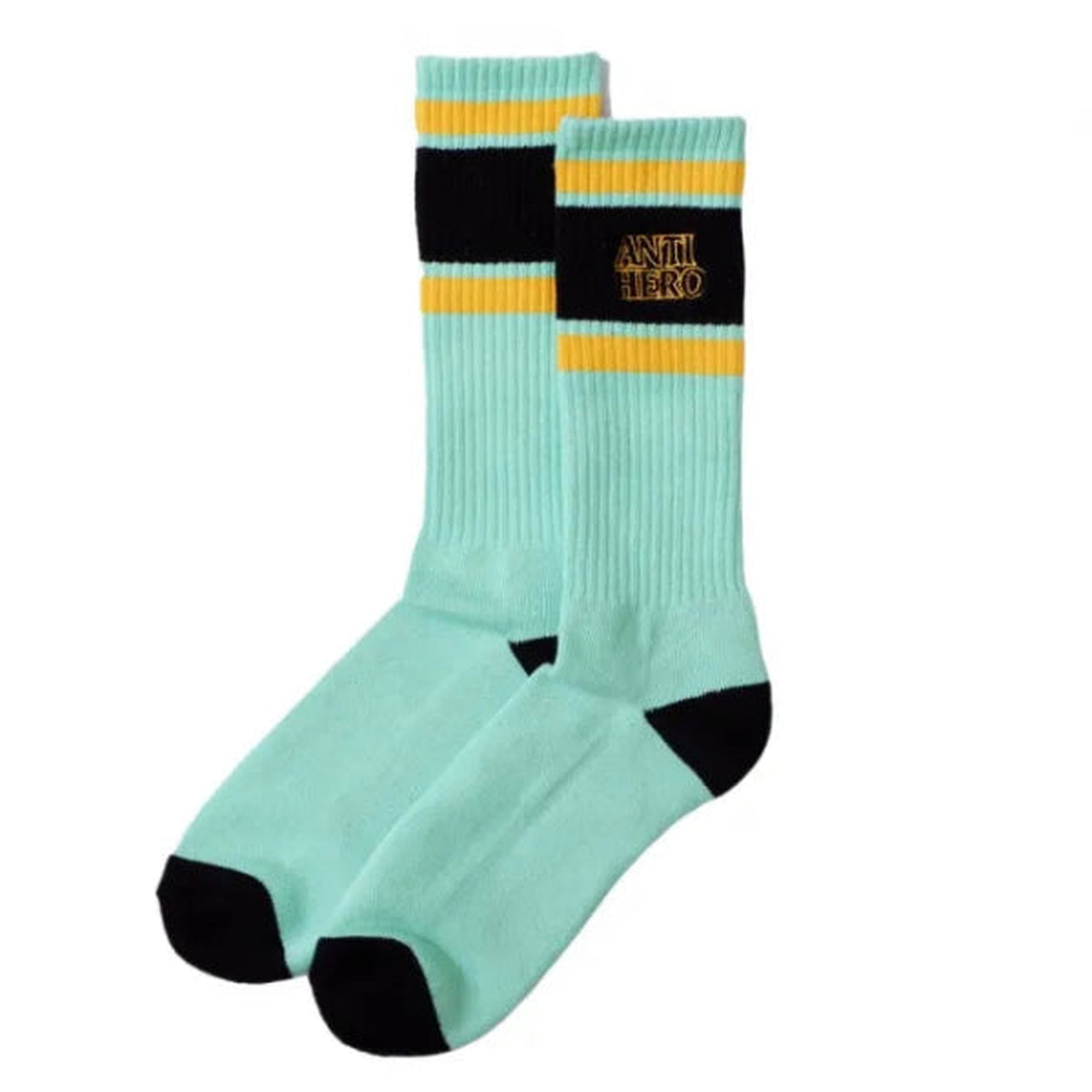 Antihero Outline Green Yellow Black Socks
