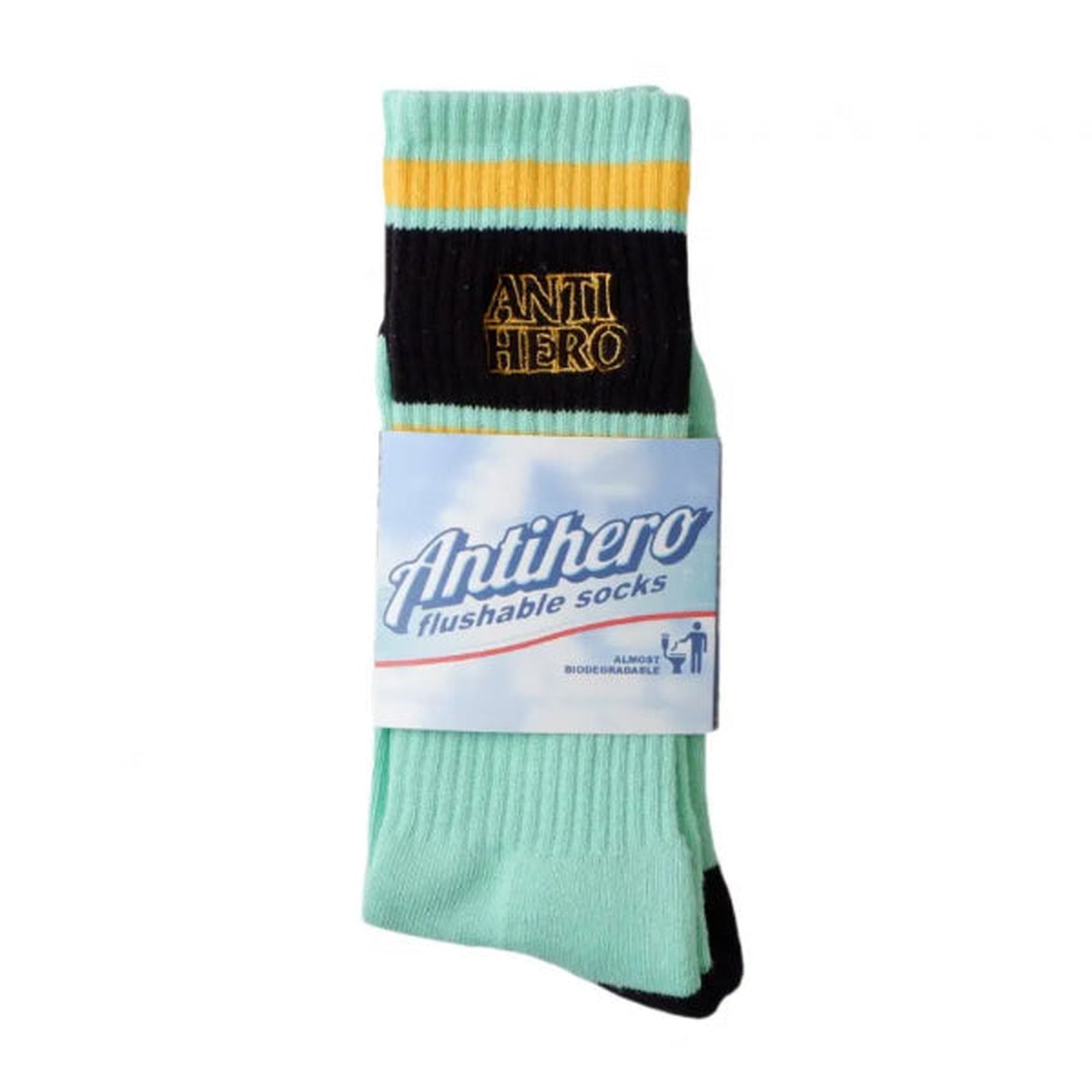 Antihero Outline Green Yellow Black Socks