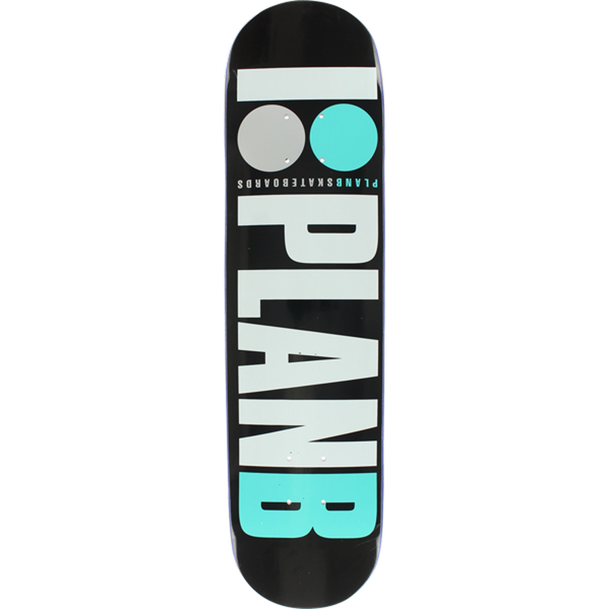 Plan B OG 8.25" x 32" Black Teal White Skateboard Deck