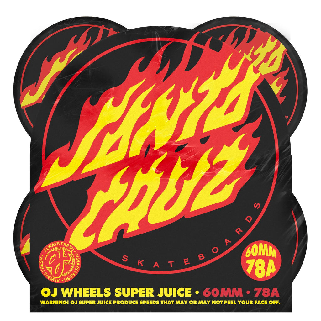 OJ x Santa Cruz Super Juice 60mm 78a Flame Dot Skateboard Wheels