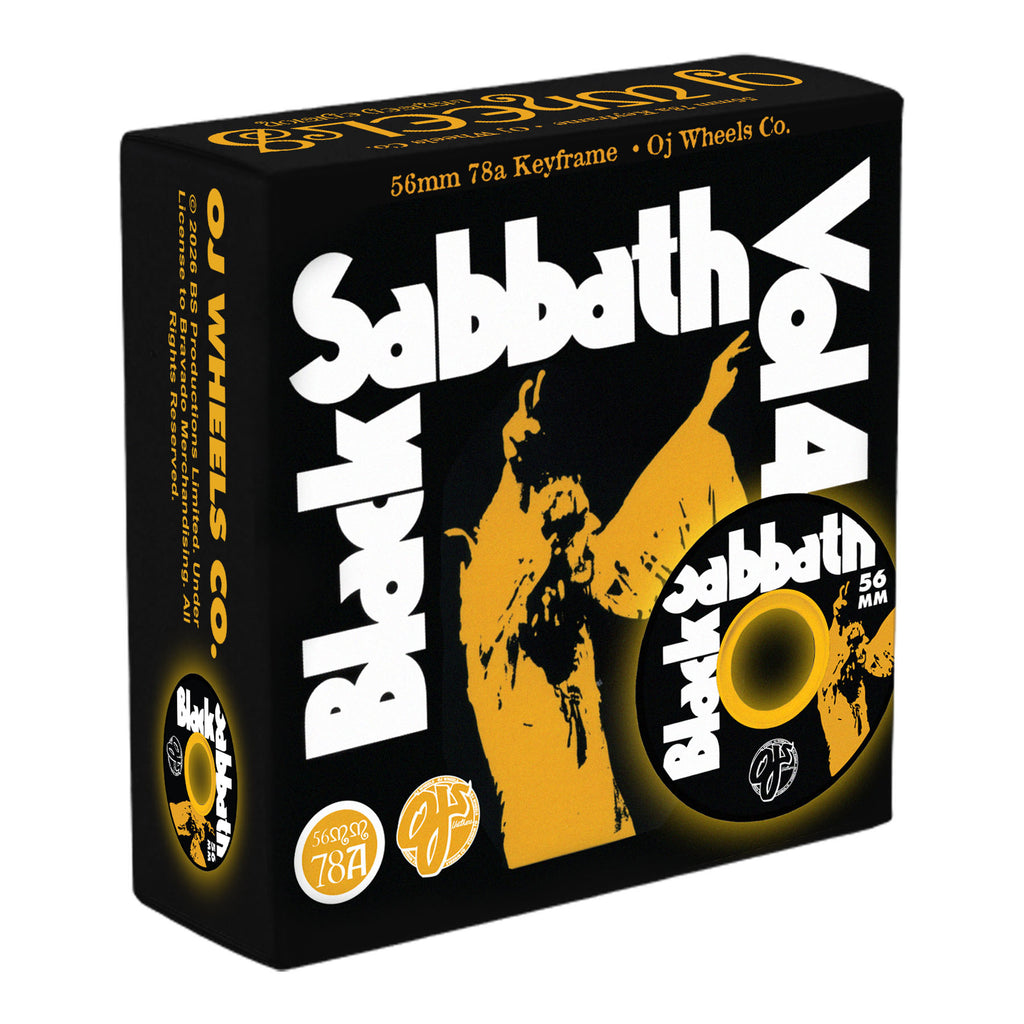 OJ Wheels x Black Sabbath Vol 4 Keyframe 56mm 78a Black Skateboard Wheels