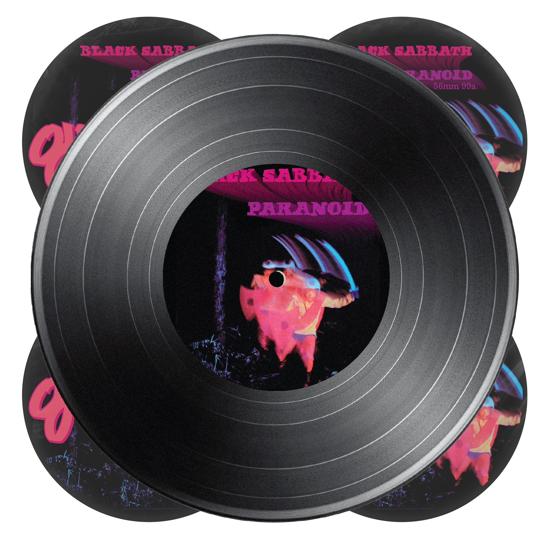 OJ Wheels x Black Sabbath Paranoid Chubbies 56mm 99a Black Skateboard Wheels