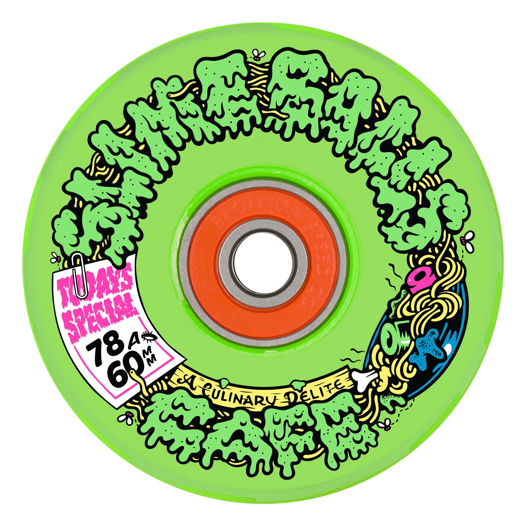 Slime Balls SB Cafe Light Ups OG Slime 60mm 78a Green Skateboard Wheels