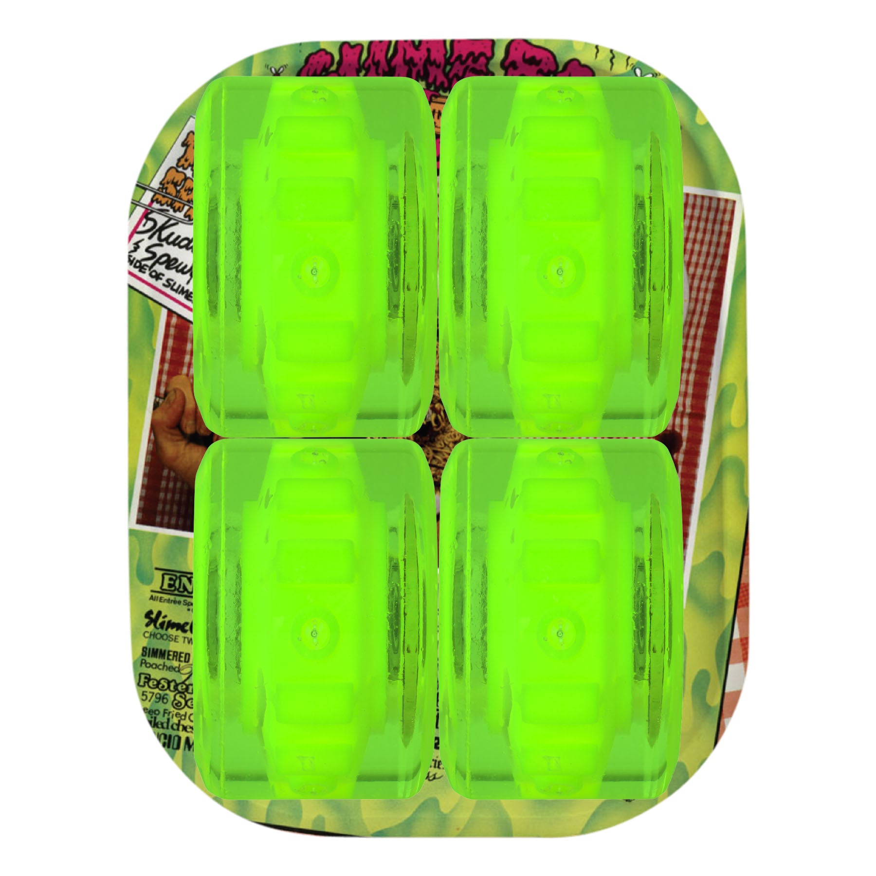 Slime Balls SB Cafe Light Ups OG Slime 60mm 78a Green Skateboard Wheels