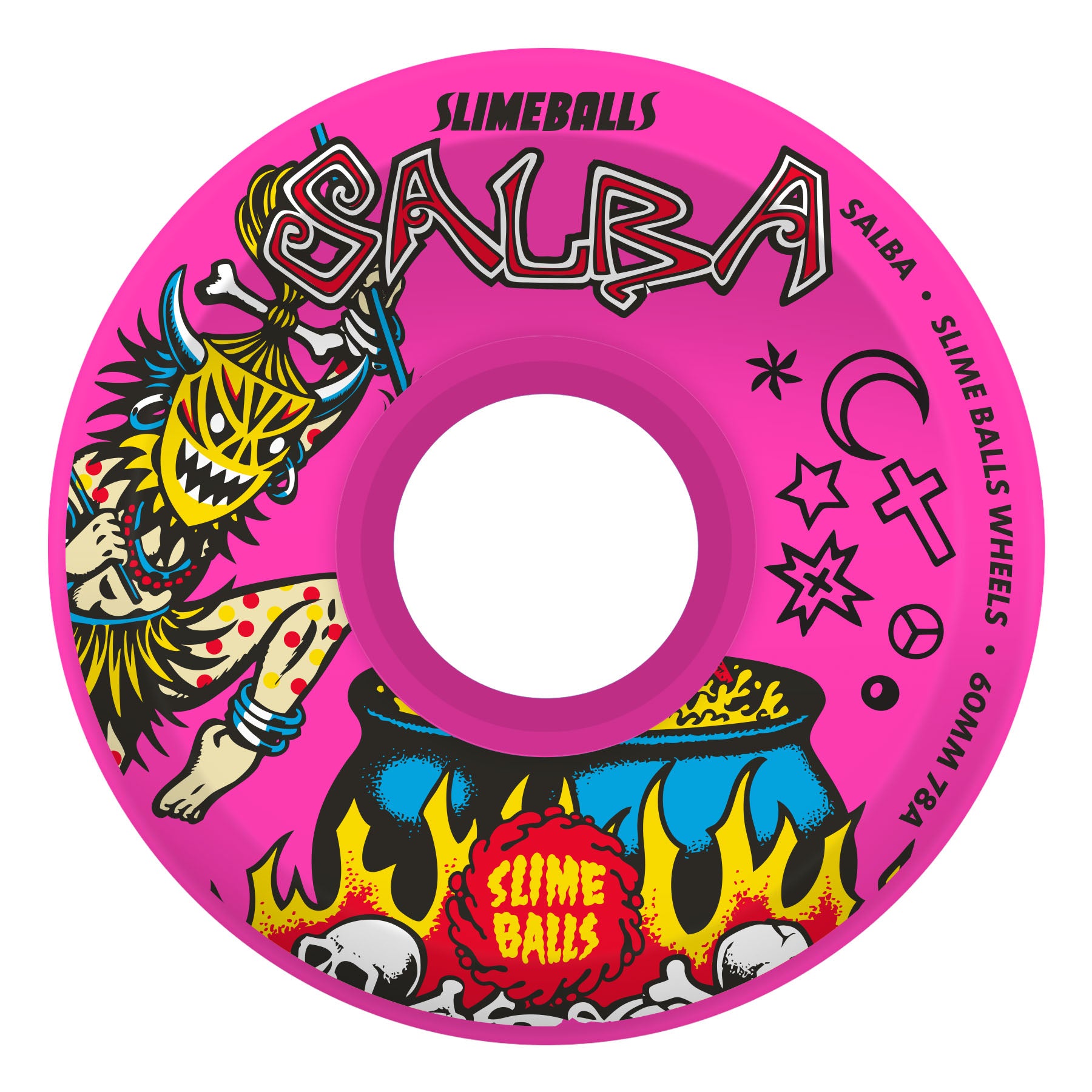 Slime Balls Salba Witch Doctor Reissue 60mm 78a OG Slime Pink Skateboard Wheels