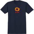 Krooked Sun Heart Navy Yellow T-Shirt