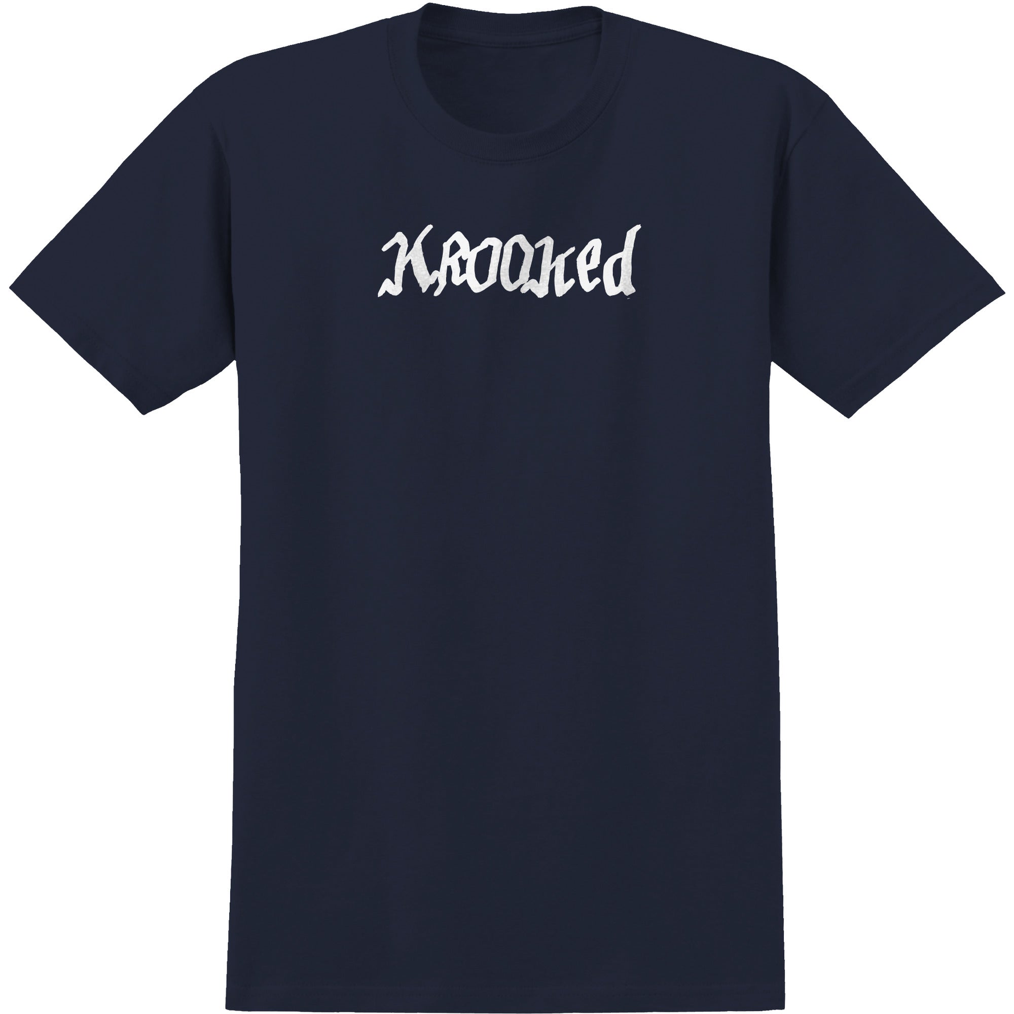 Krooked Double Ok Script Navy White T-Shirt