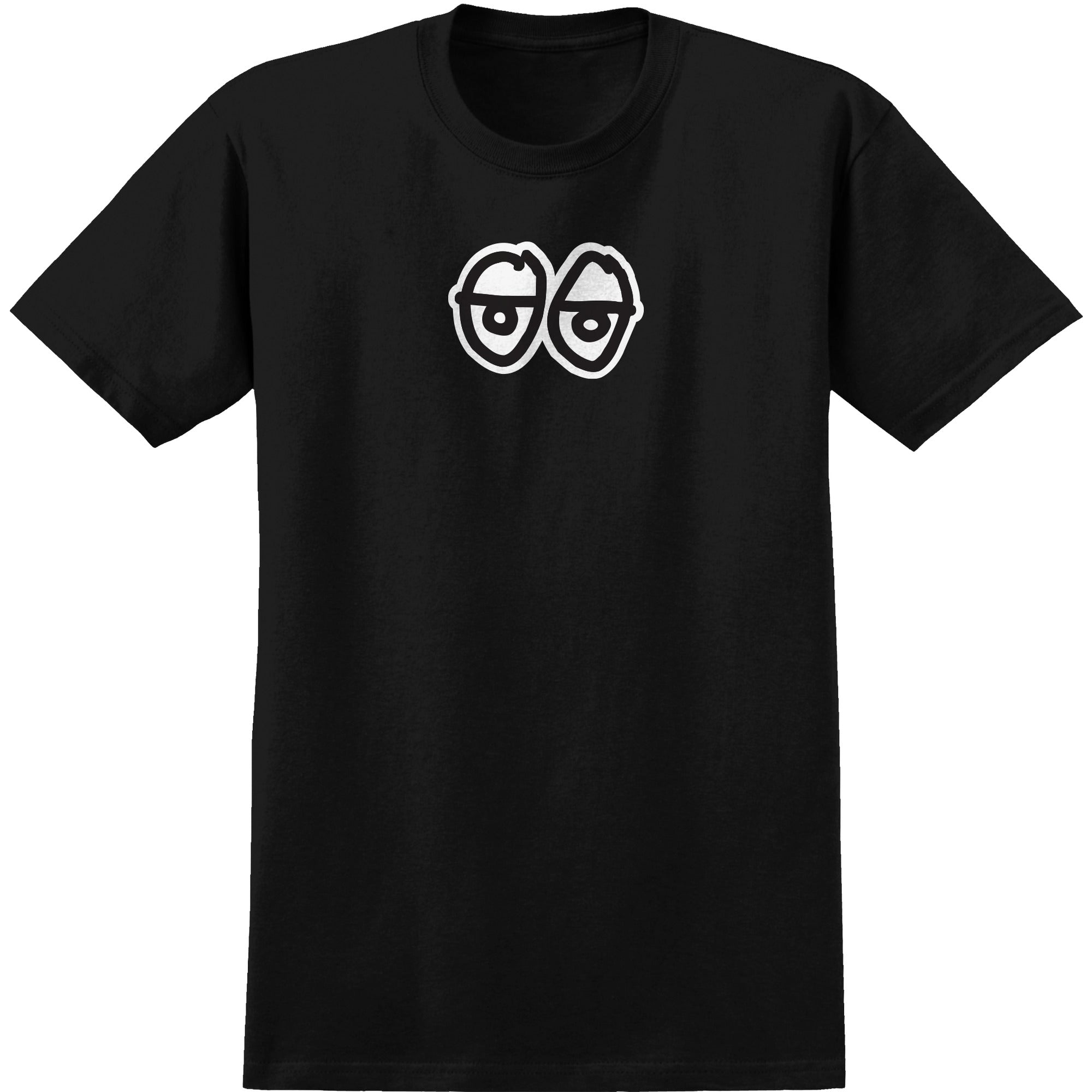 Krooked Eyes Ringspun Black White T-Shirt
