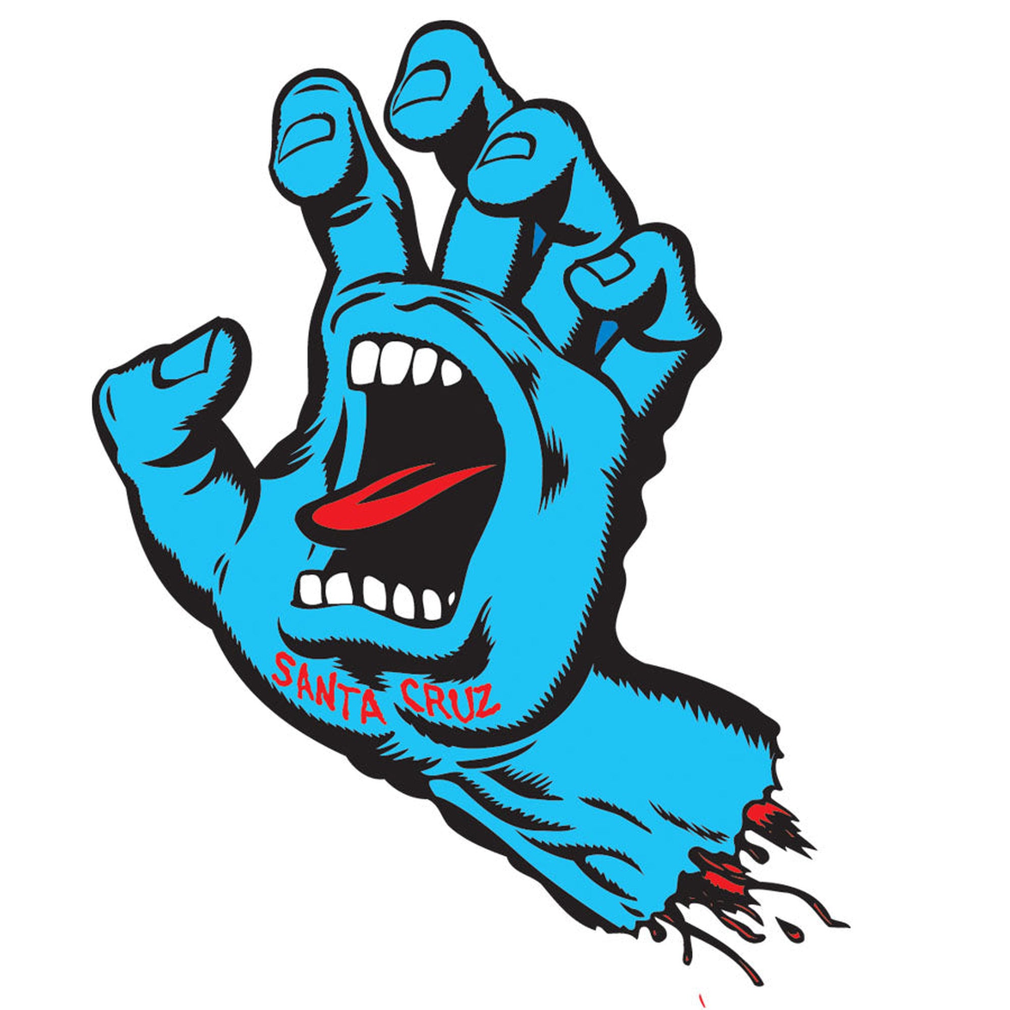 Santa Cruz Screaming Hand 3" Blue Sticker